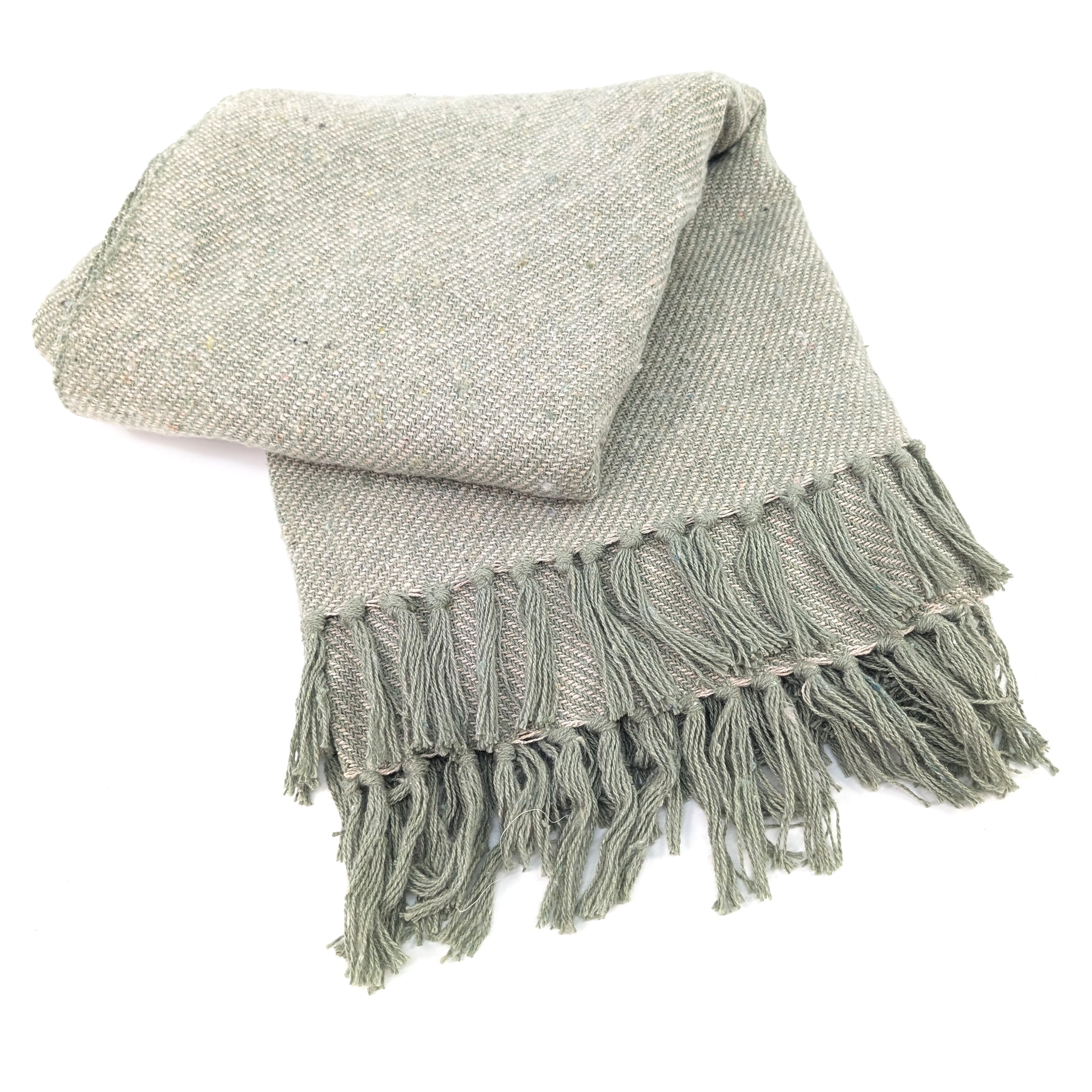 Luxury Tasseled Throws - Fair Trade Recycled Cotton