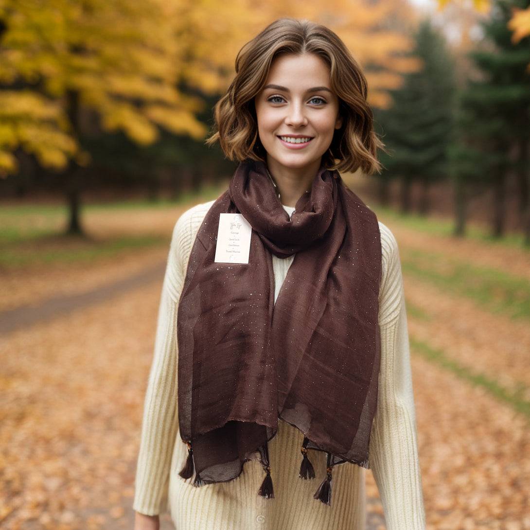 Eye Scarf Wellness Sparkle Scarf - Tigers Eye (70x180cm) – thescarfgiraffe