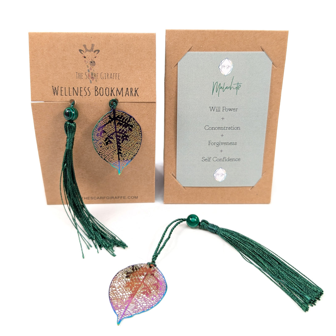 Wellness Bookmark - Malachite Leaf