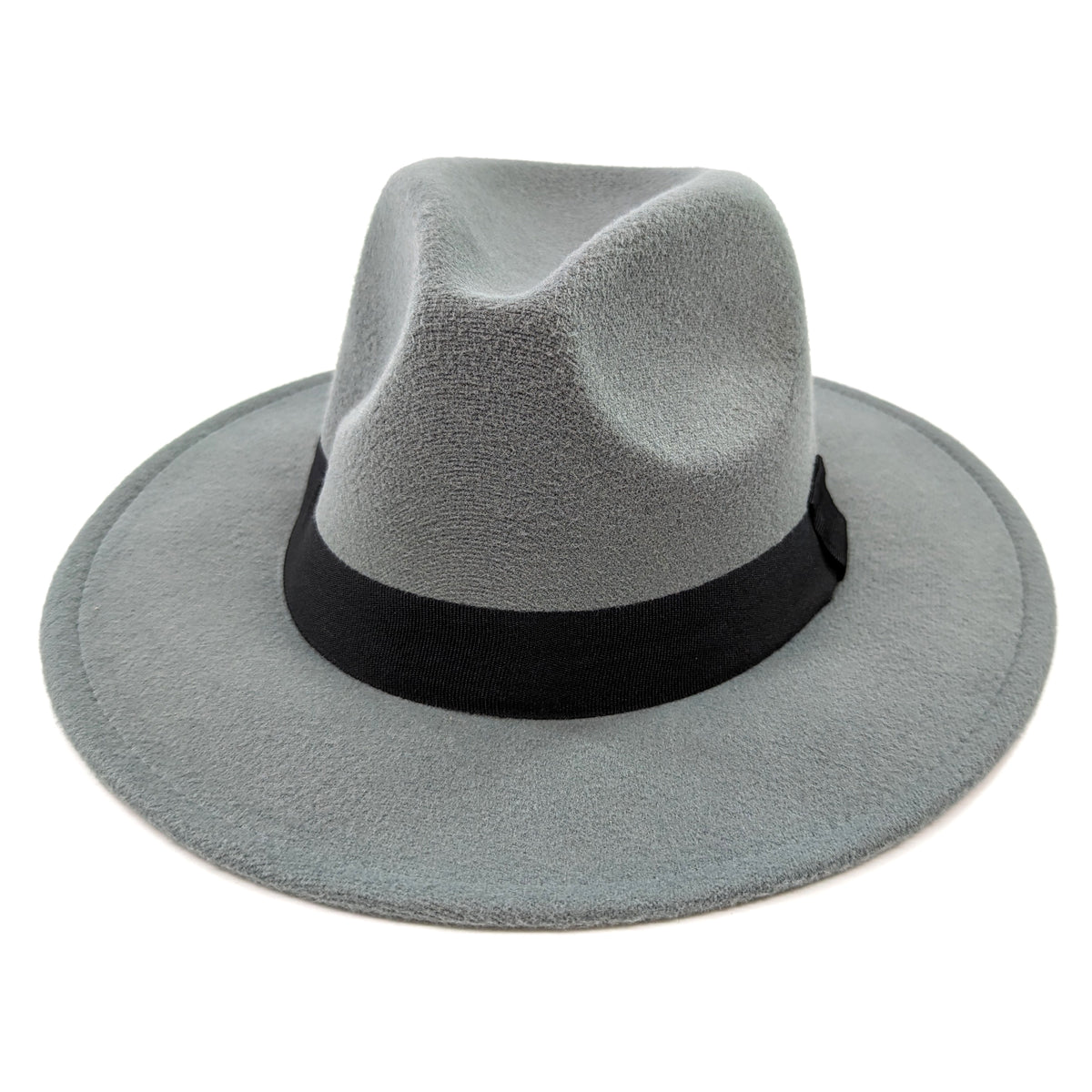 Grey Fedora Hat | Black Band – thescarfgiraffe