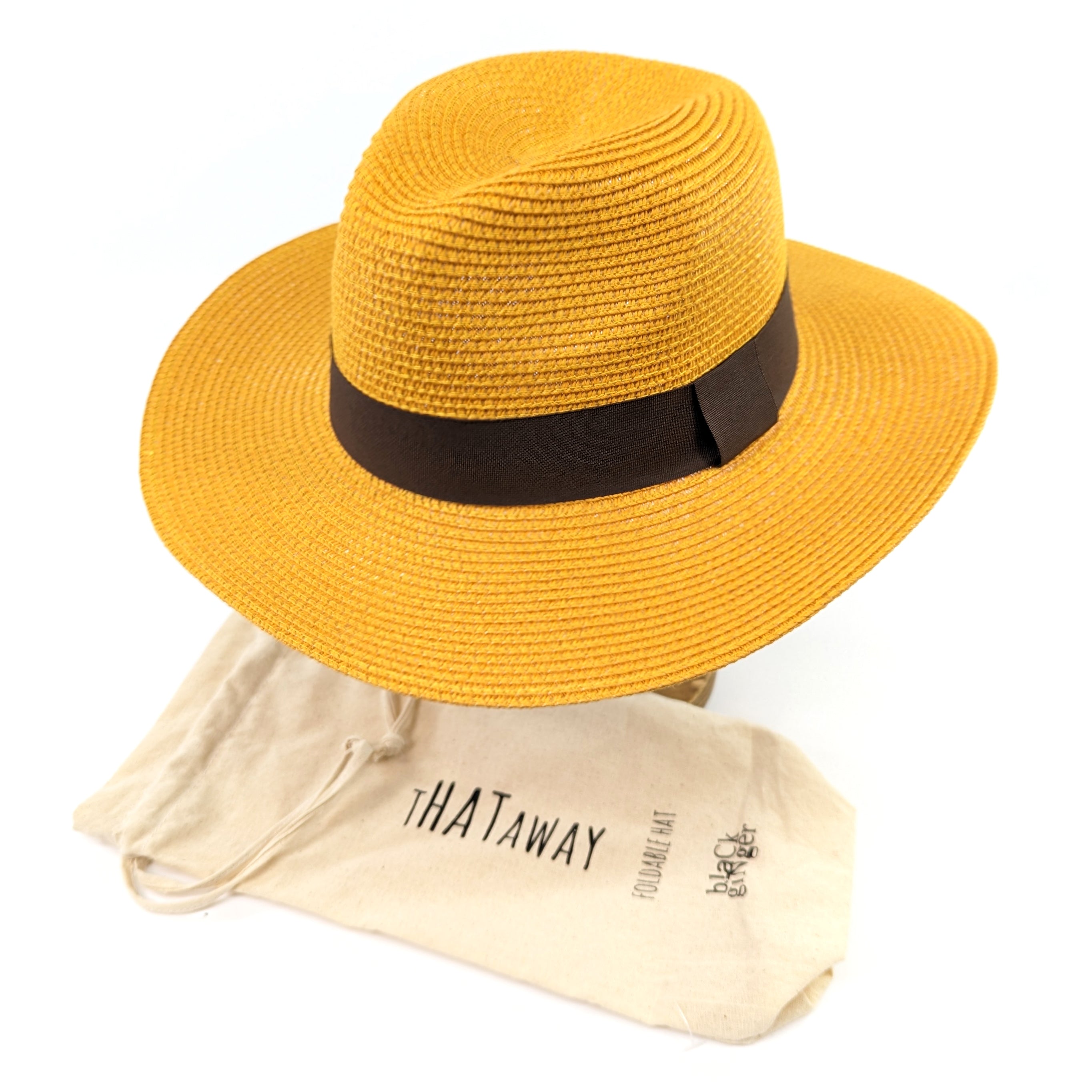 Mustard Panama Folding Hat