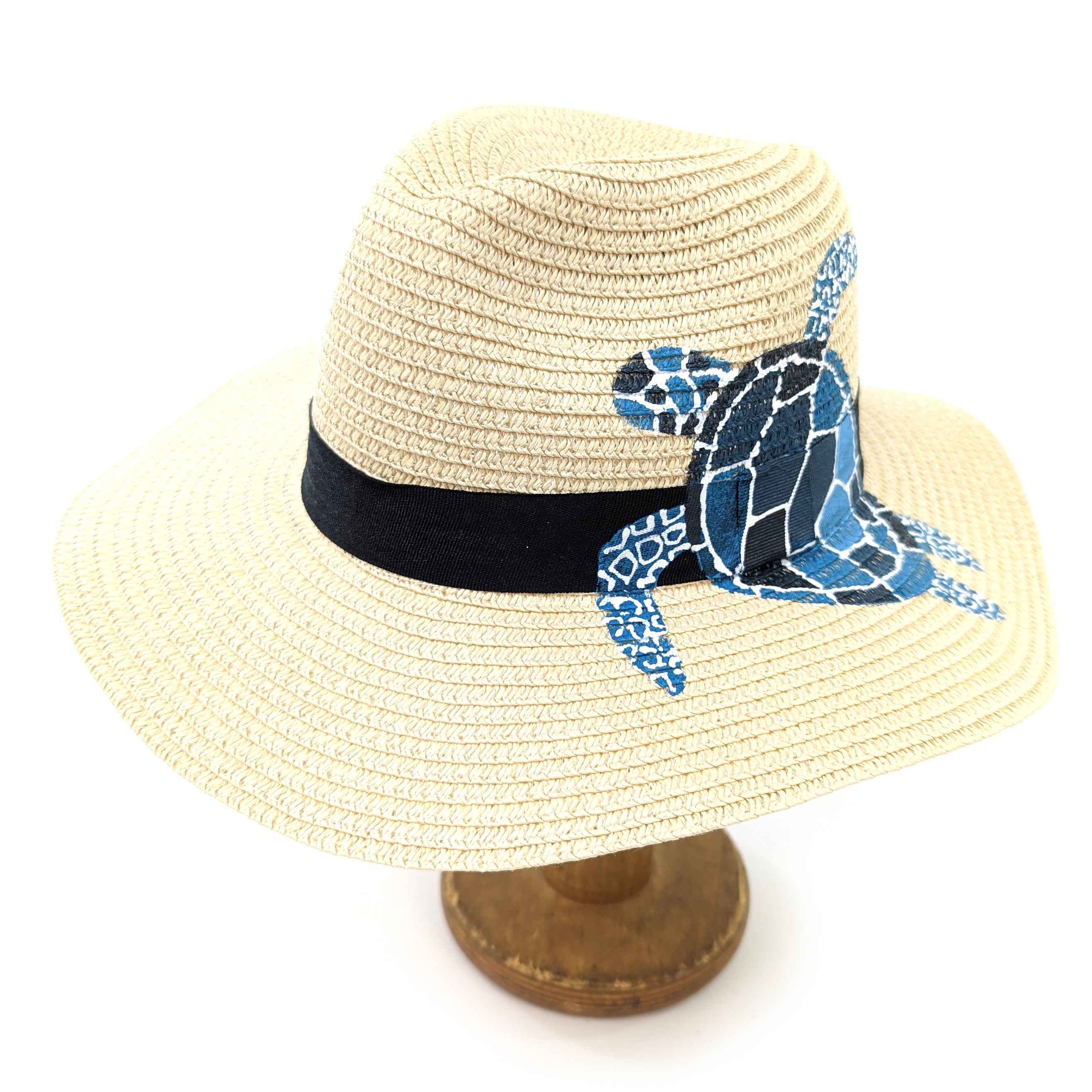 Turtle Printed Panama Style Foldable Sun Hat (57cm)