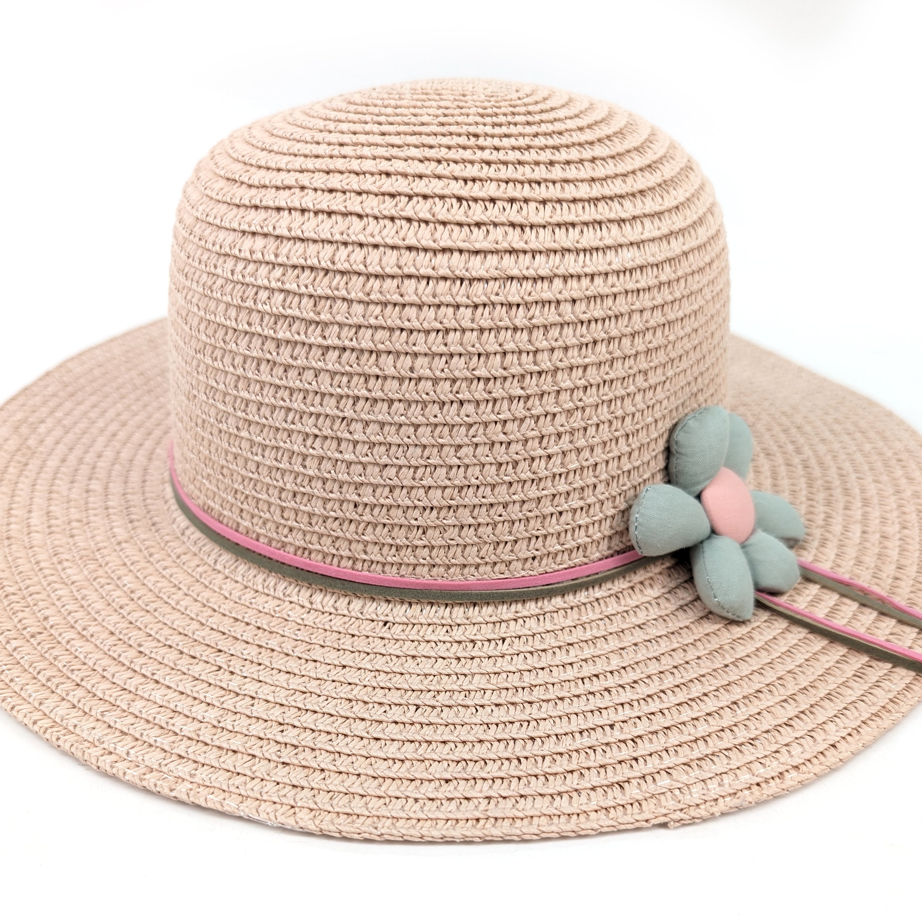 Childrens Foldable Hat - Pink Flower