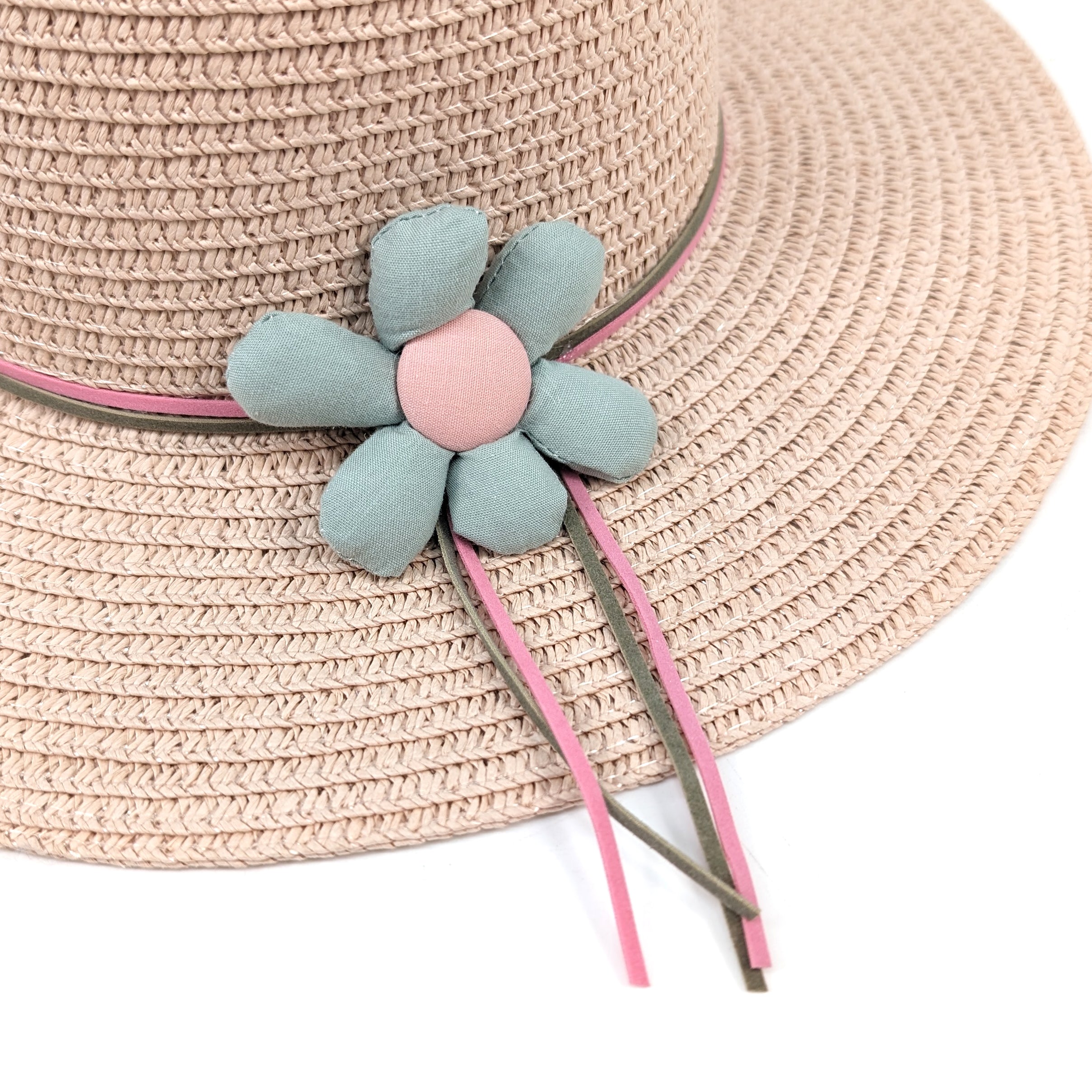 Childrens Foldable Hat - Pink Flower