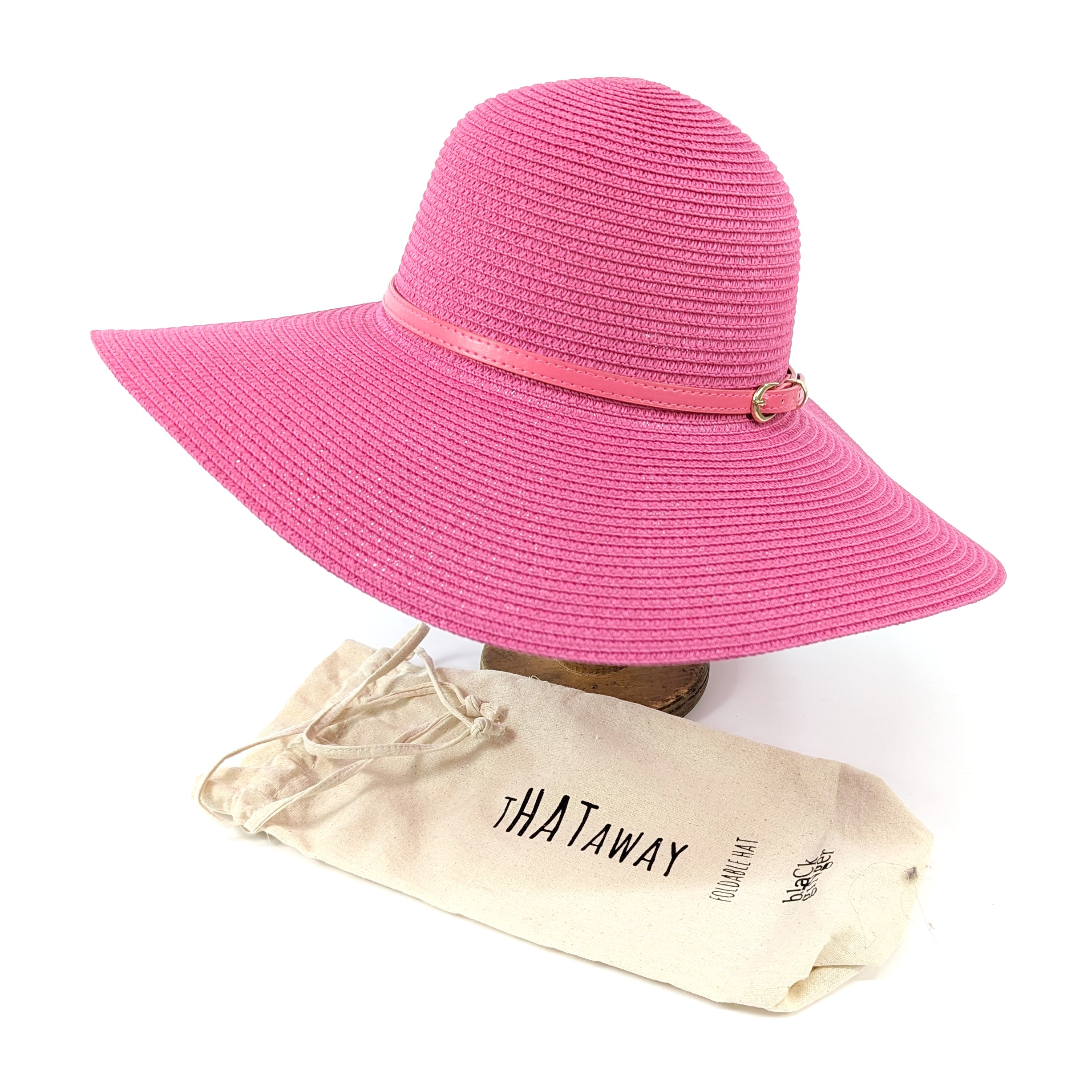 Bright and Bold Wide Brim Foldable Hat - Fuchsia