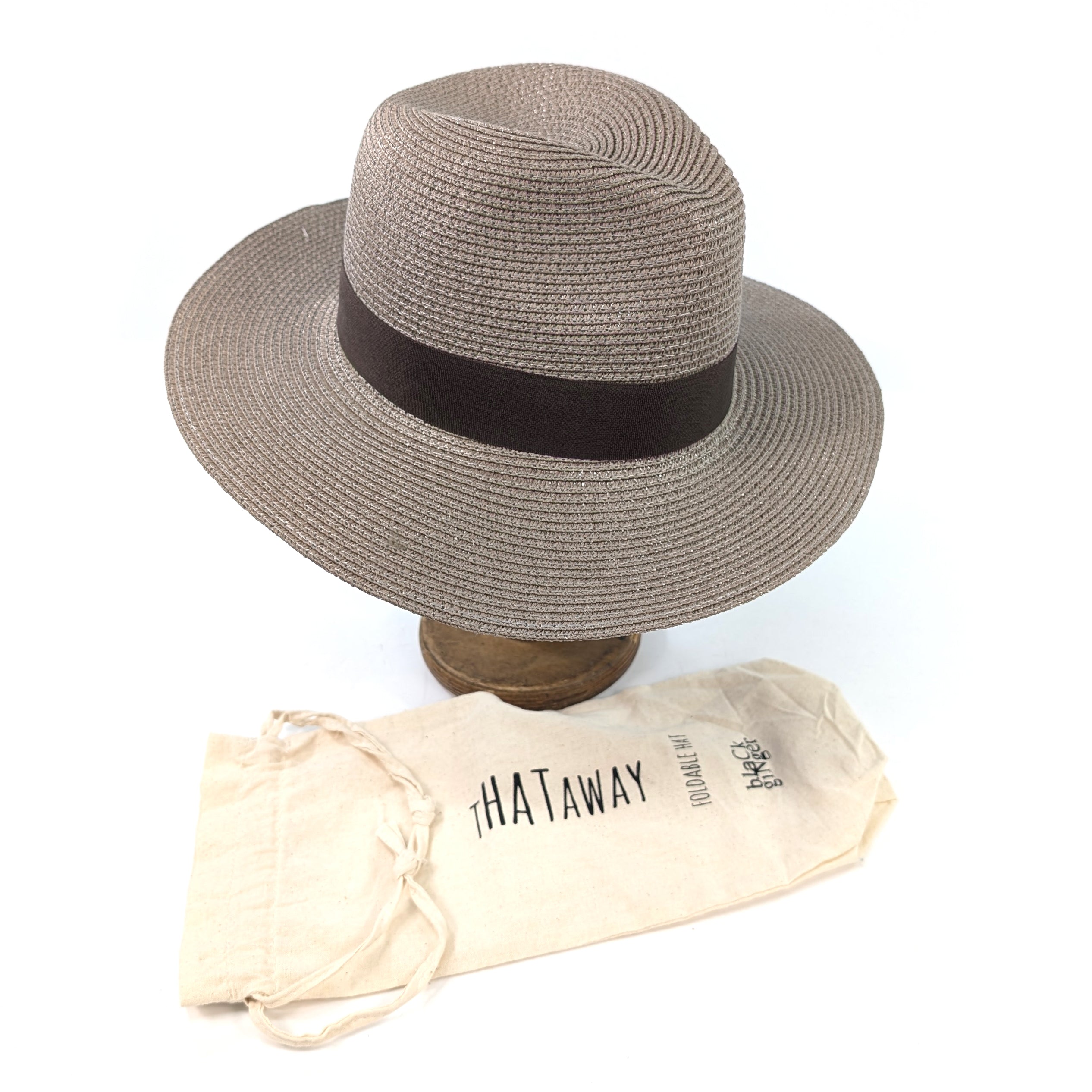 Mocha Brown Panama Folding Hat