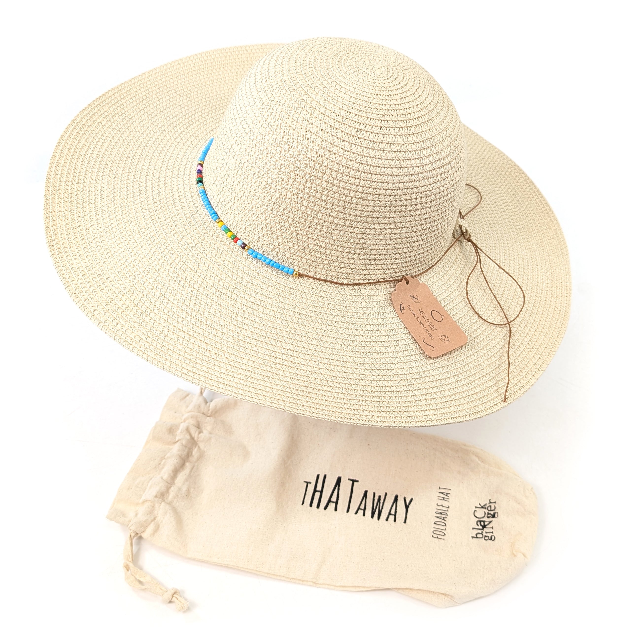 Foldable Wide Brim Hat with Loop - 59cm – thescarfgiraffe