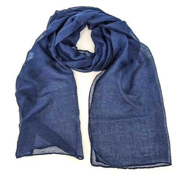 Viano Sparkle Scarf Navy