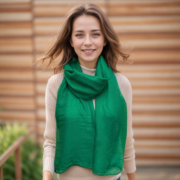 Viano Sparkle Scarf Grass Green