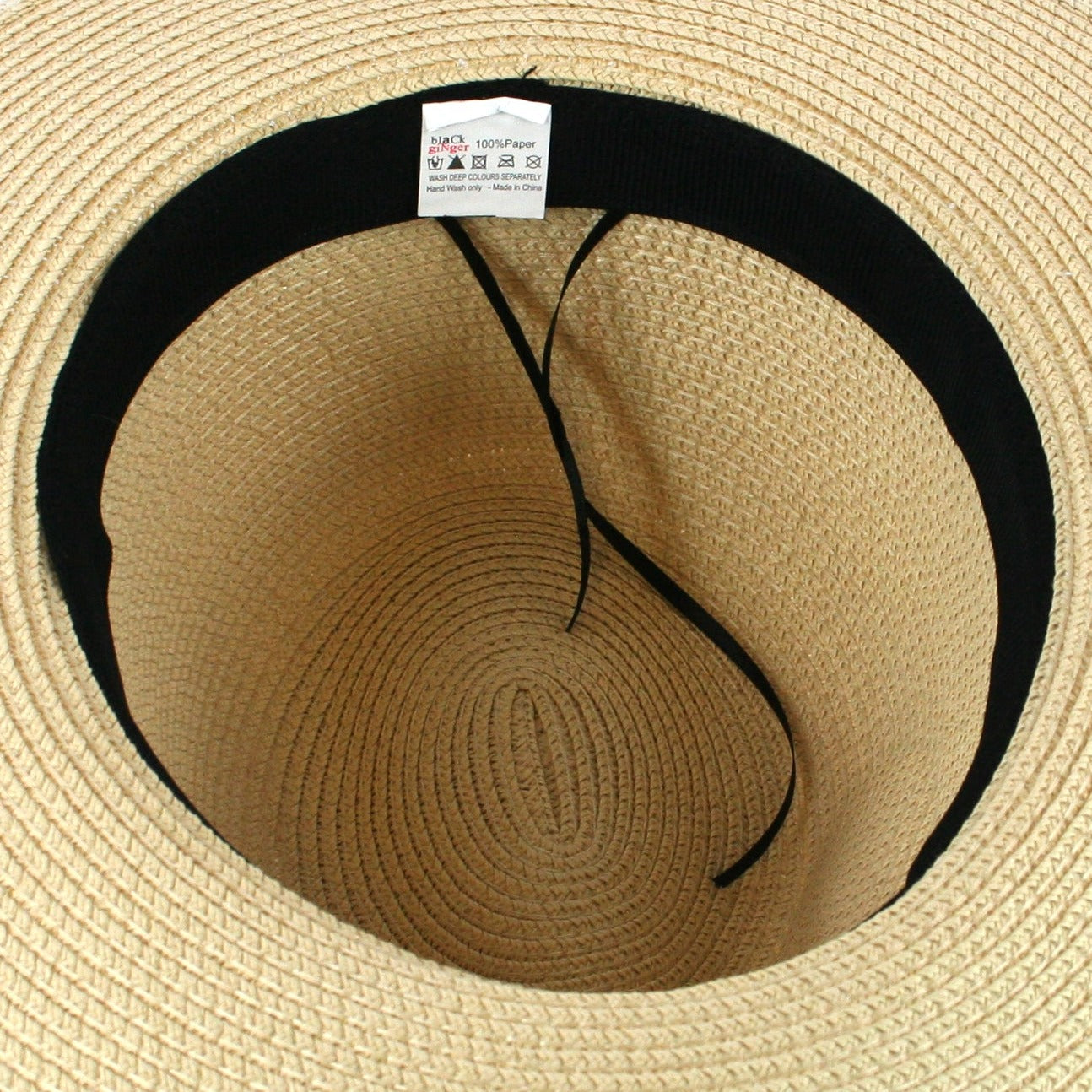 Folding Travel Trilby Sun Hat with a Blue Ribbon (59cm)