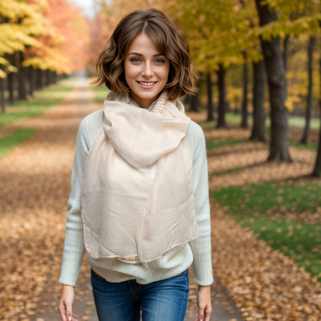 Viano Sparkle Scarf Cream