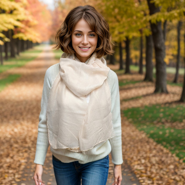 Viano Sparkle Scarf Cream