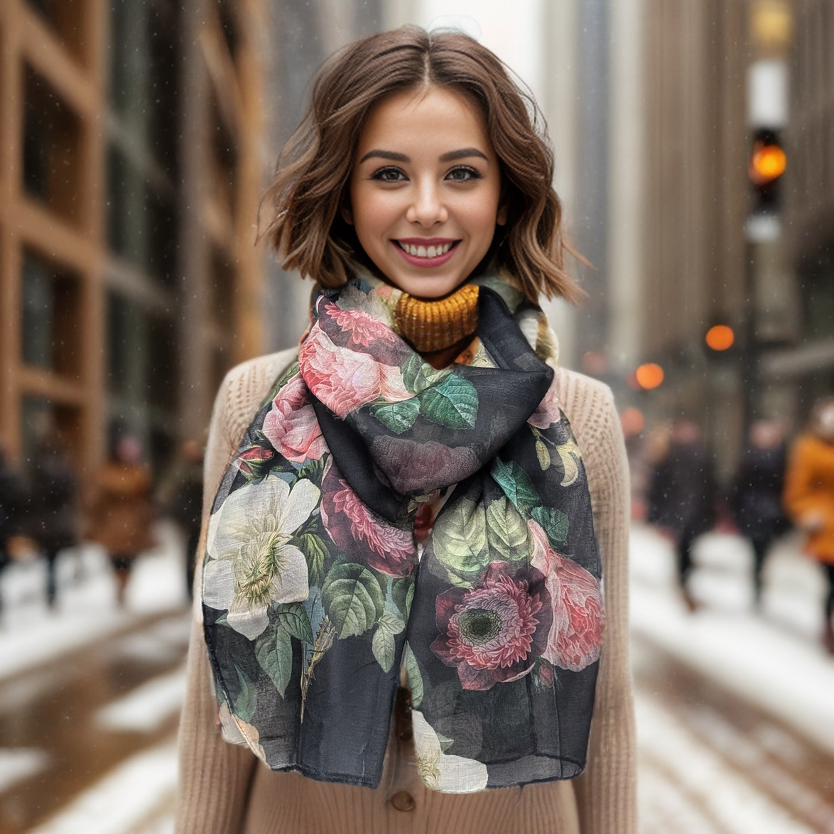 Vintage Roses Scarf - Exclusive Design