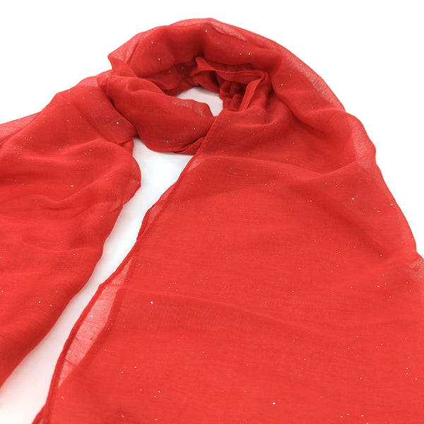 Viano Sparkle Scarf Red