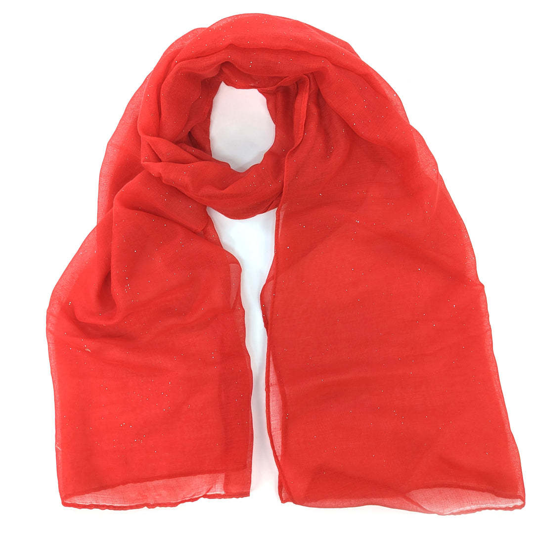 Viano Sparkle Scarf Red