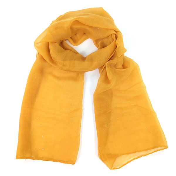 Viano Sparkle Scarf Mustard