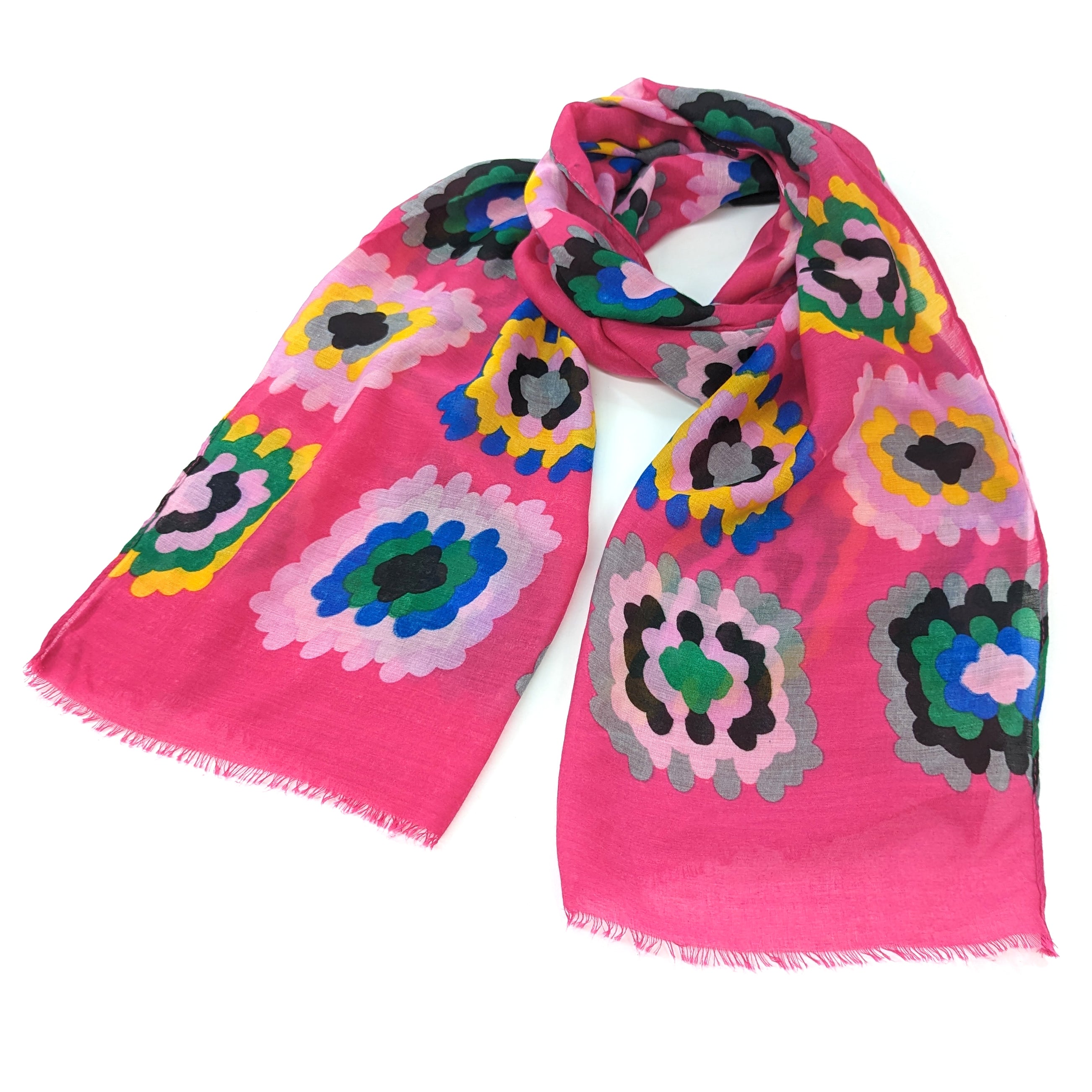 Bright Crochet Pattern Ladies Fashion Scarf