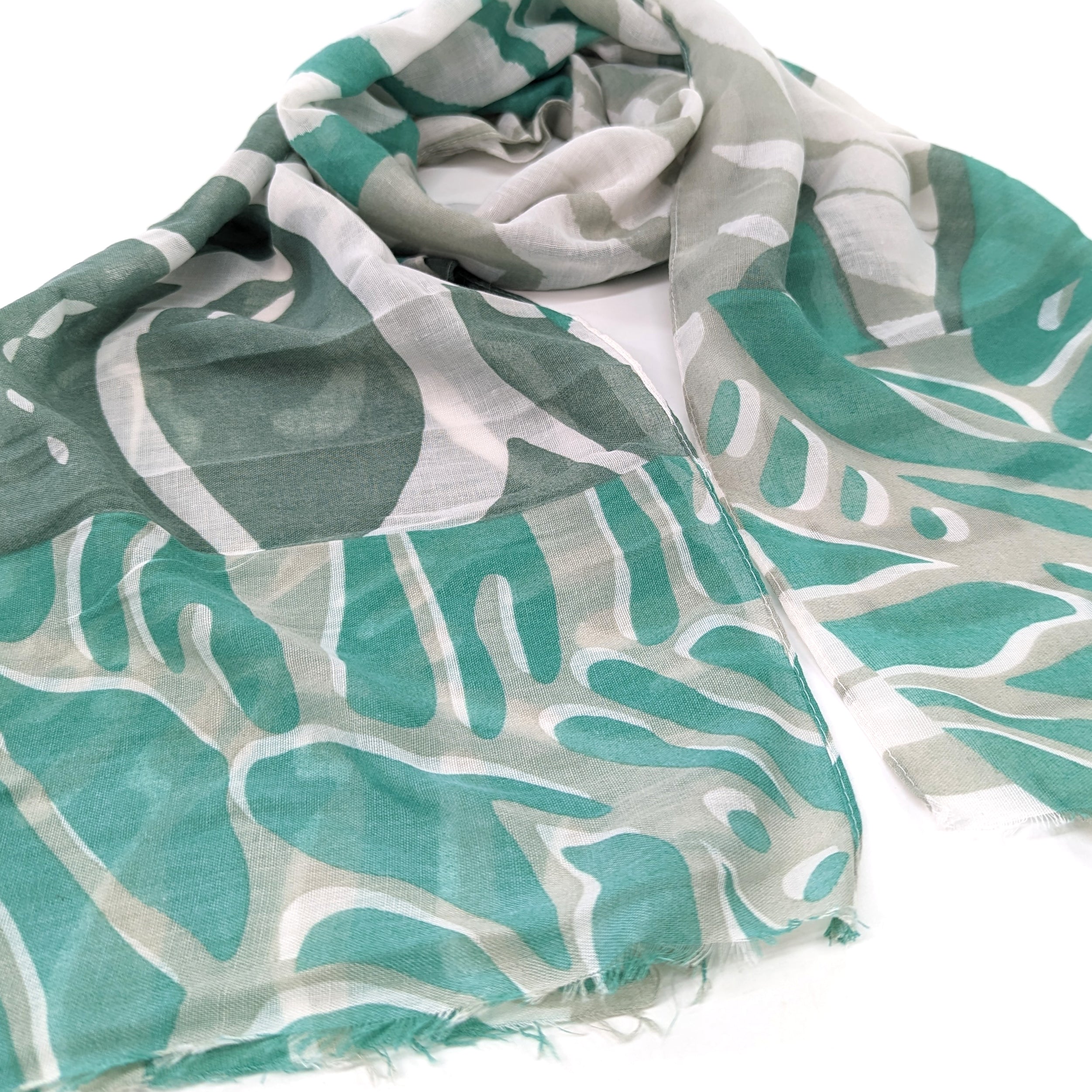 Abstract Lines & Leaves Scarf