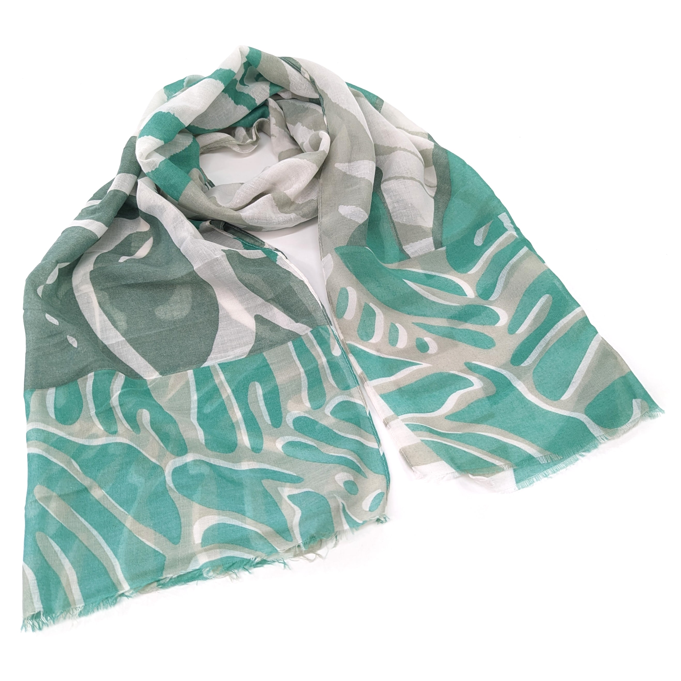 Abstract Lines & Leaves Scarf