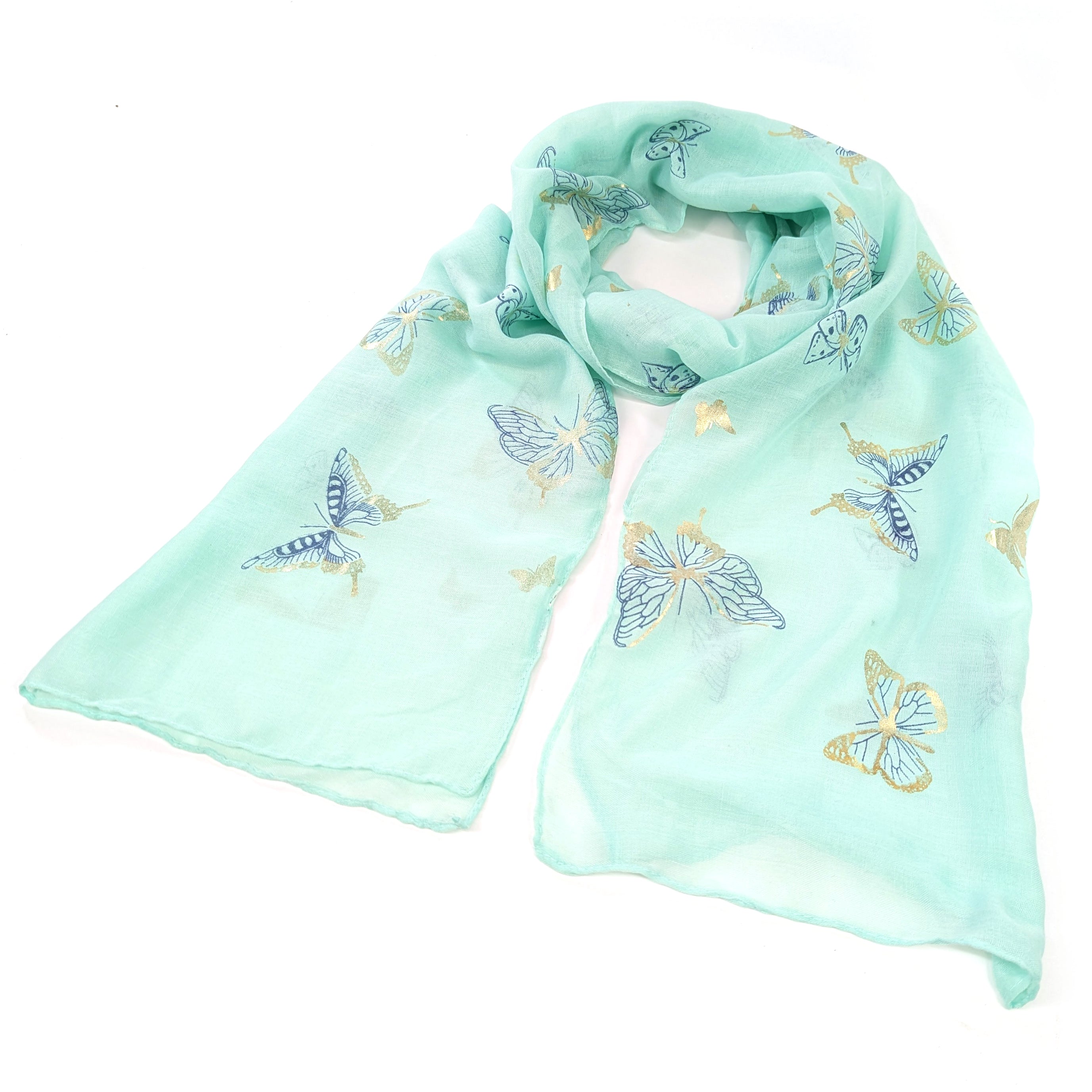 Athis - Glitter Butterfly Scarf (50x180cm) - Lavender
