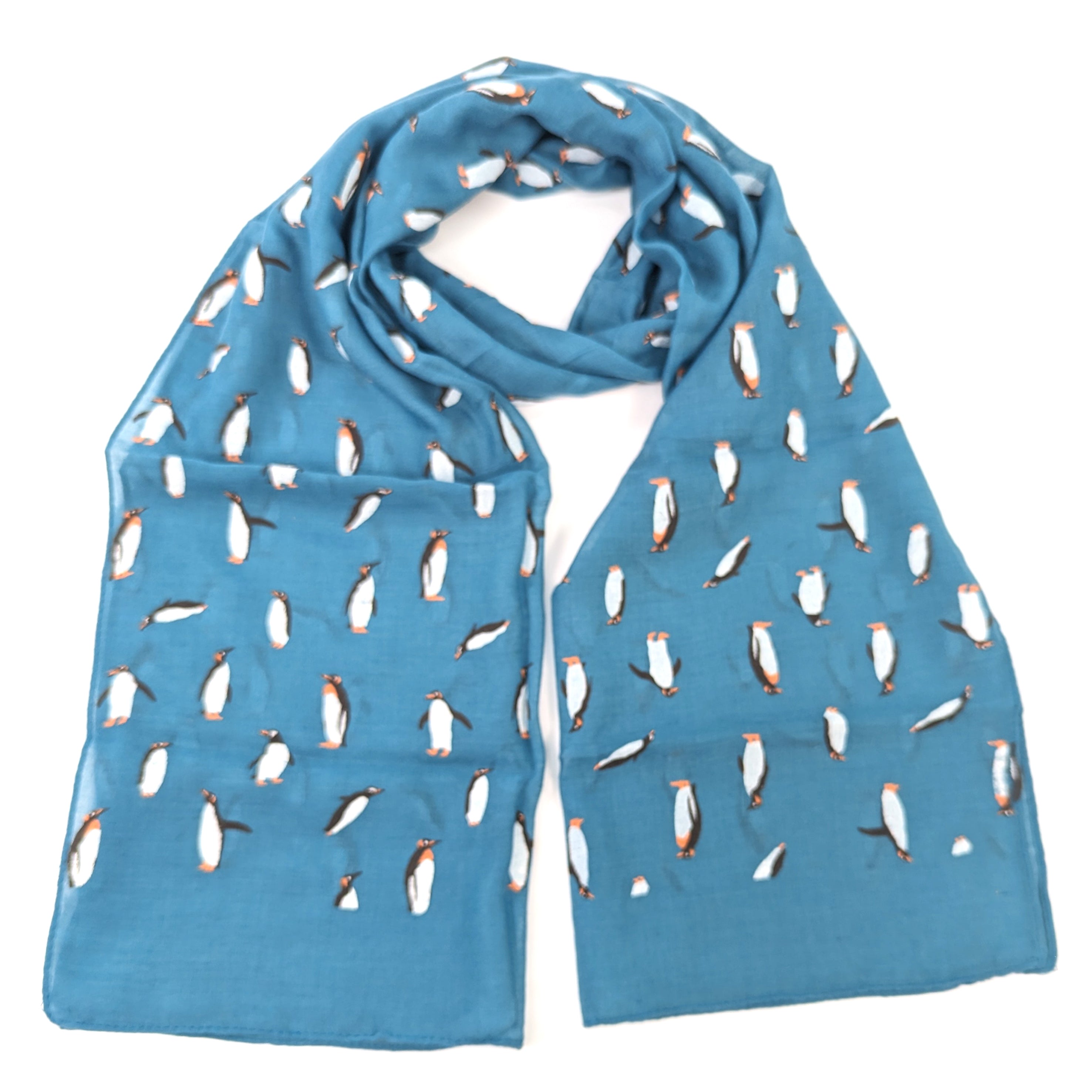 Playing Penguins Scarf - Teal