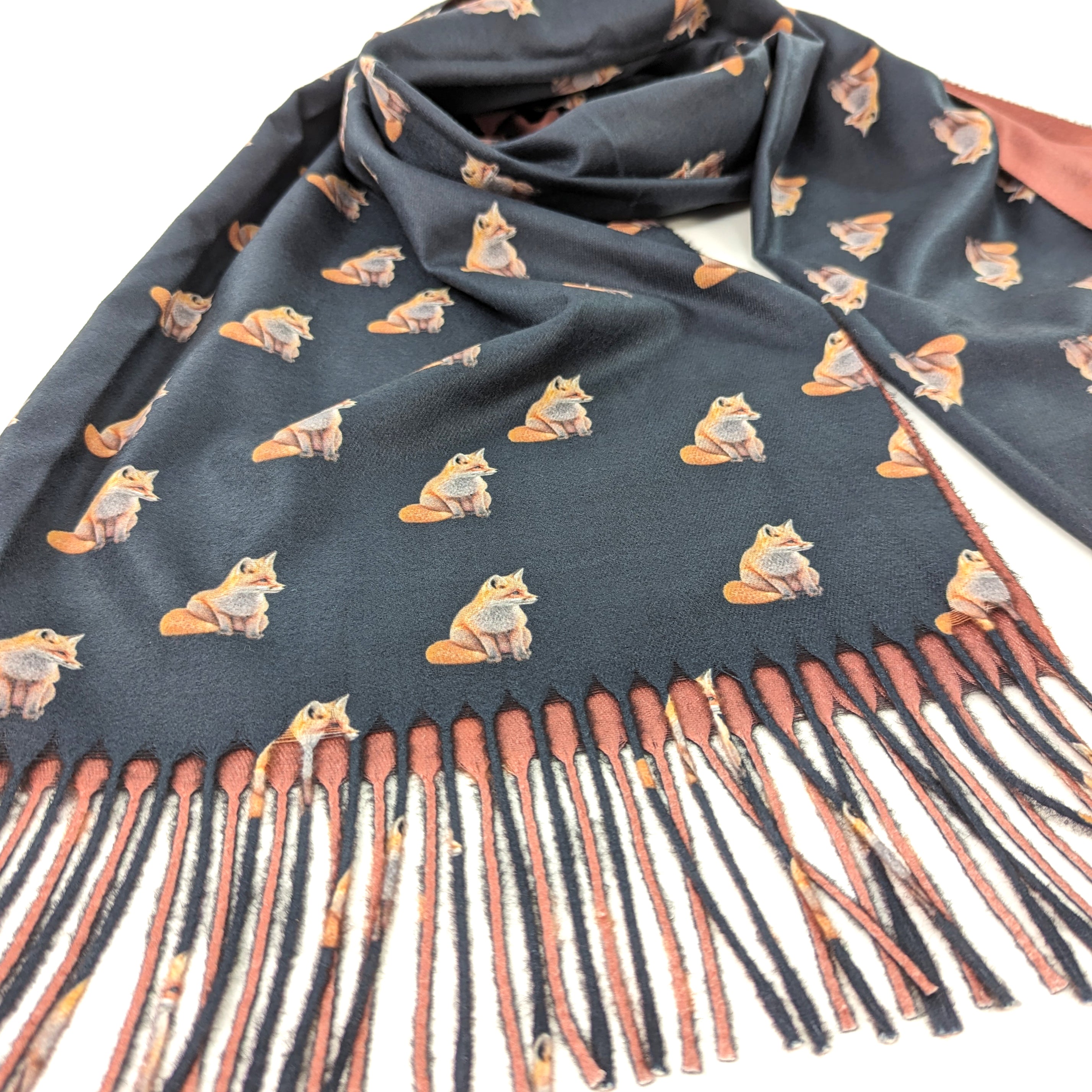 Midnight Fox Pashmina Style Scarf - Exclusive Design