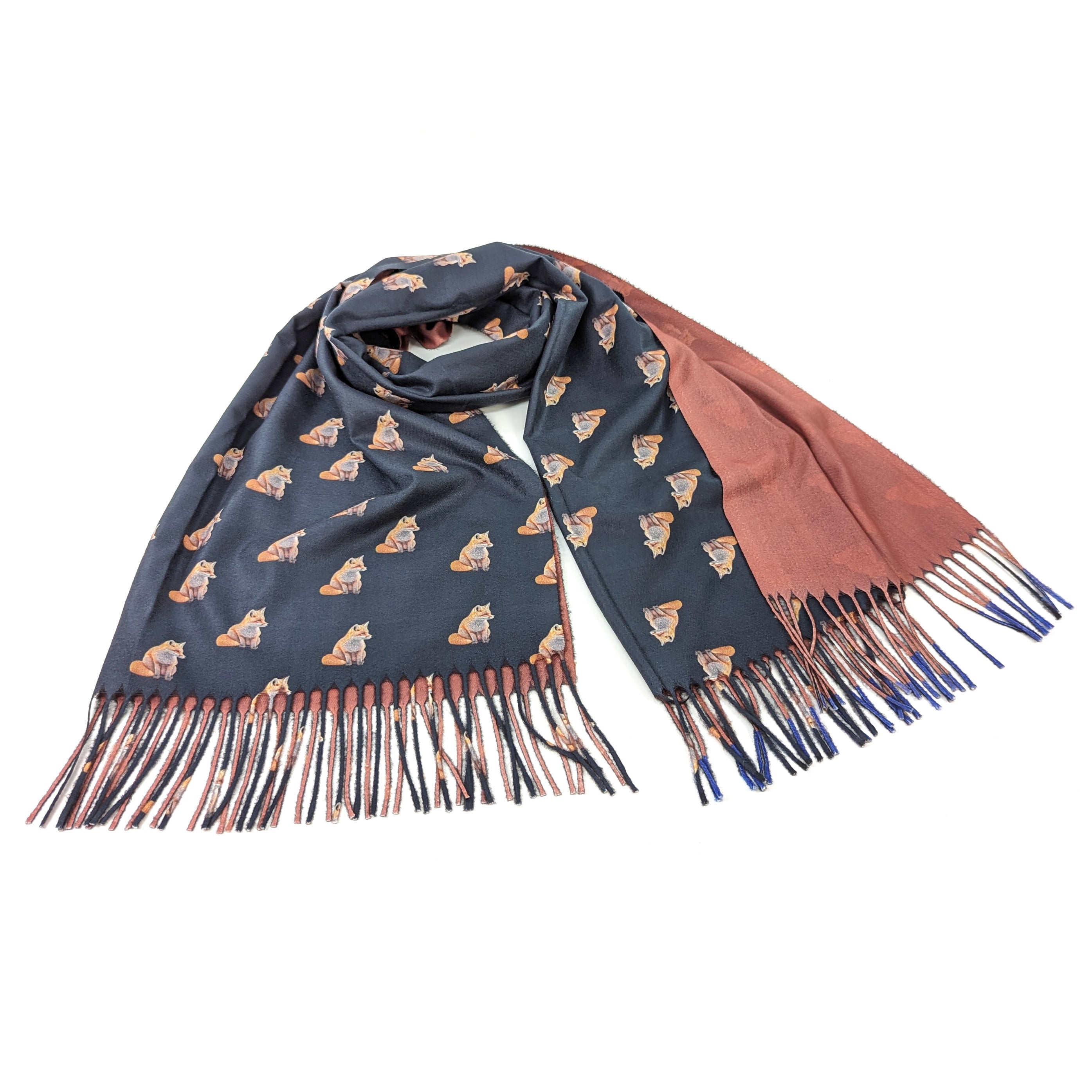 Midnight Fox Pashmina Style Scarf - Exclusive Design