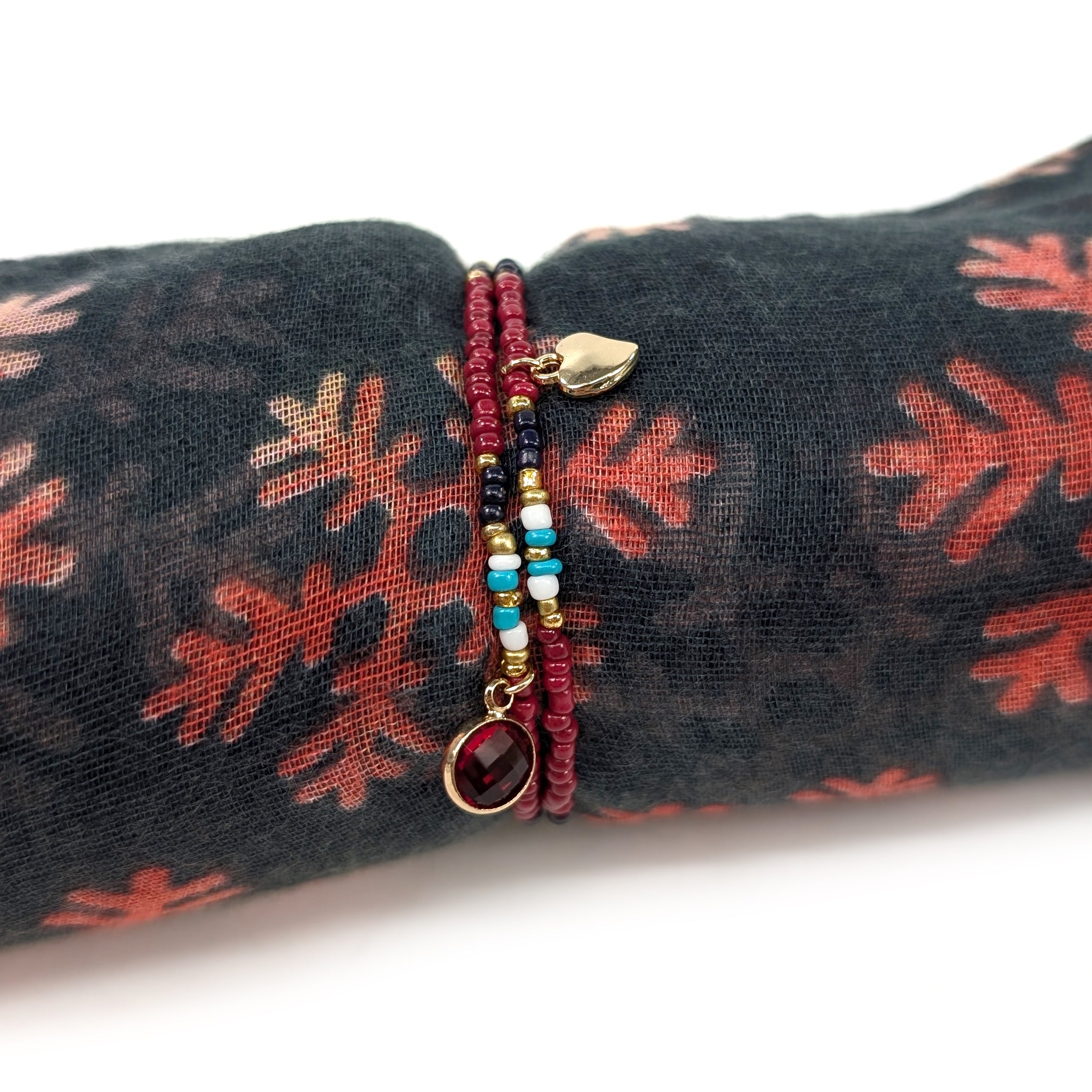 Scarf & Bracelet Gift Set in a Cracker - Black Snowflake