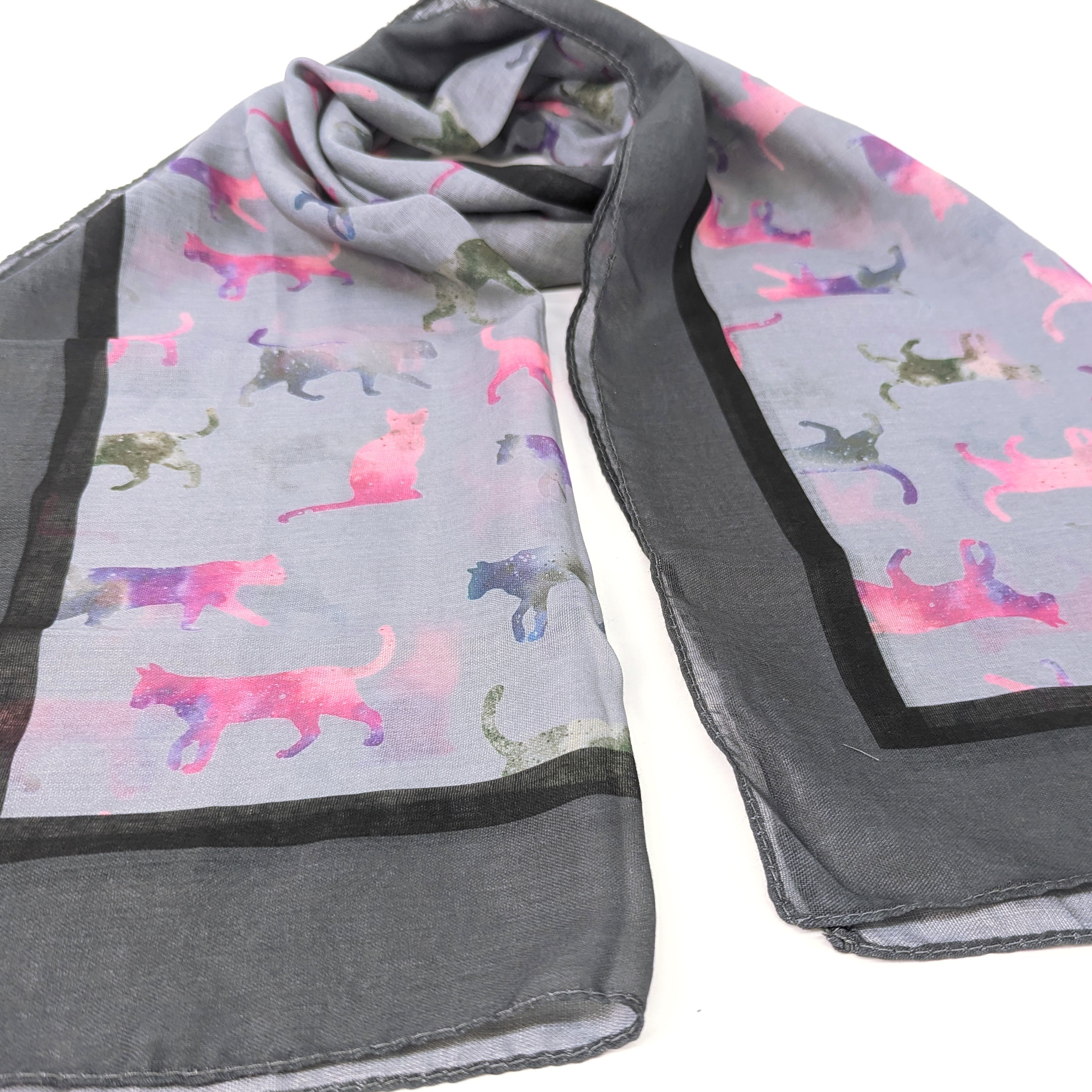 Clio The Cat Scarf - Slate Grey (50x180cm)