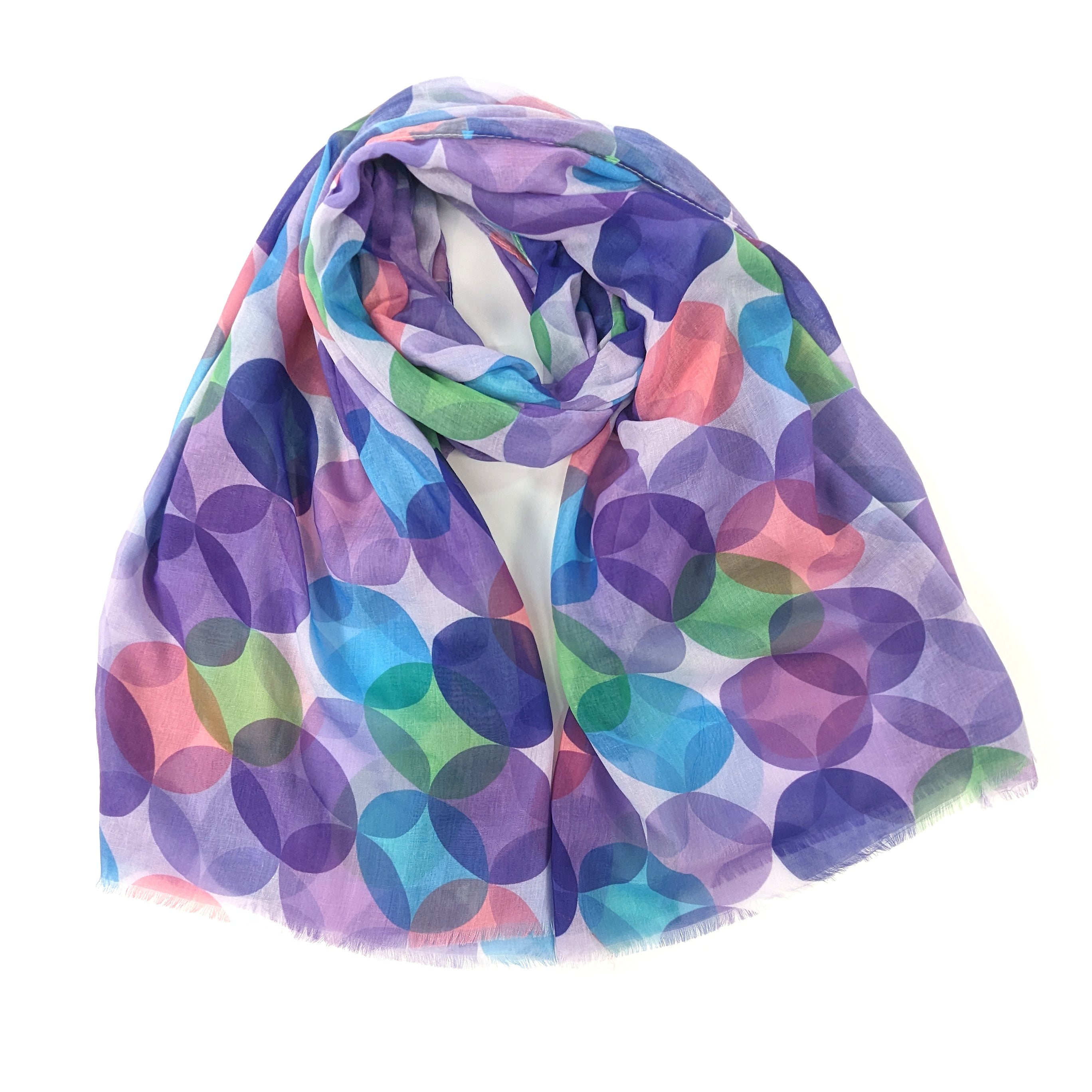 Aion - Mingling Circles Scarf - Lilac River (50x180cm)