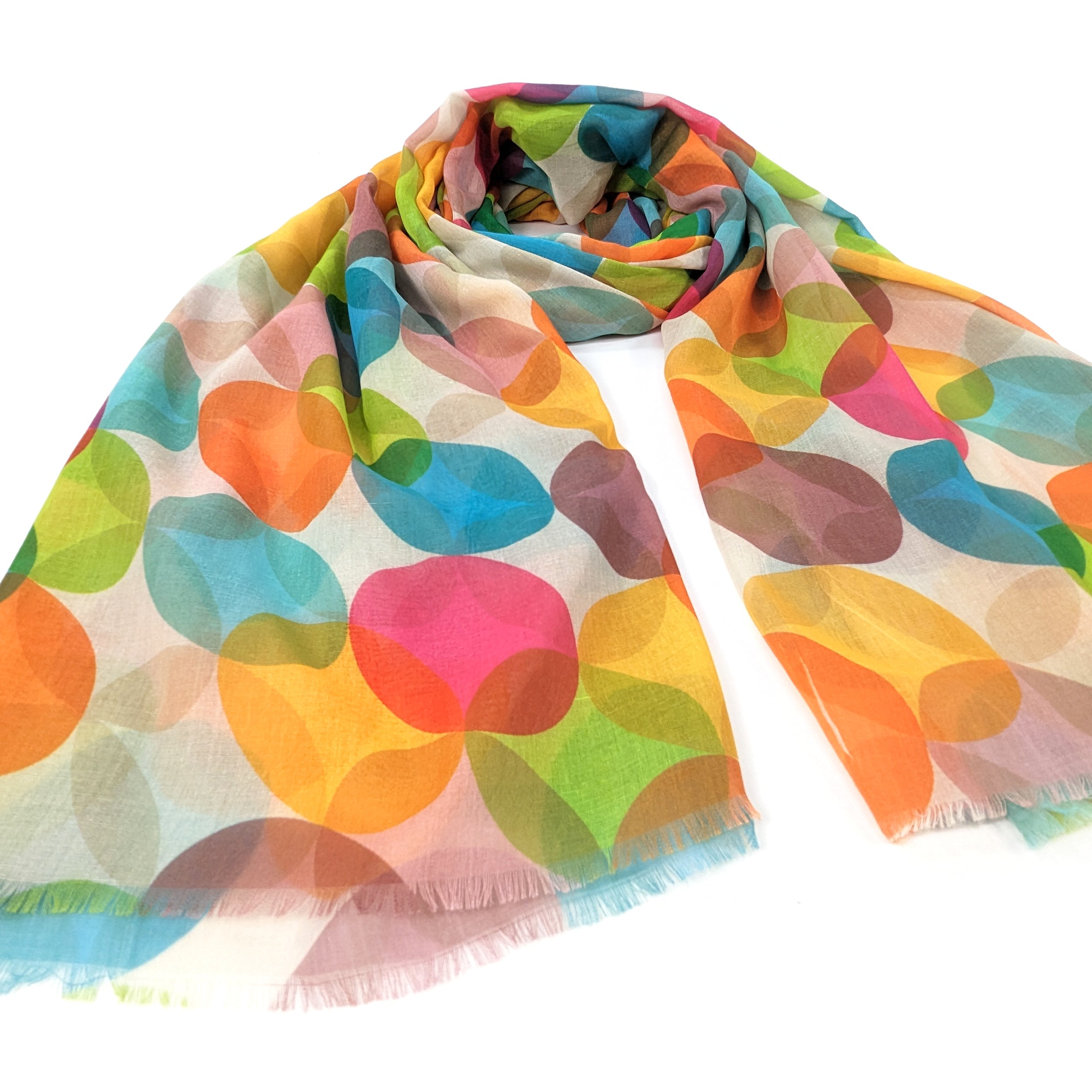 Mingling Circles Scarf - Sunrise Meadow (50x180cm)