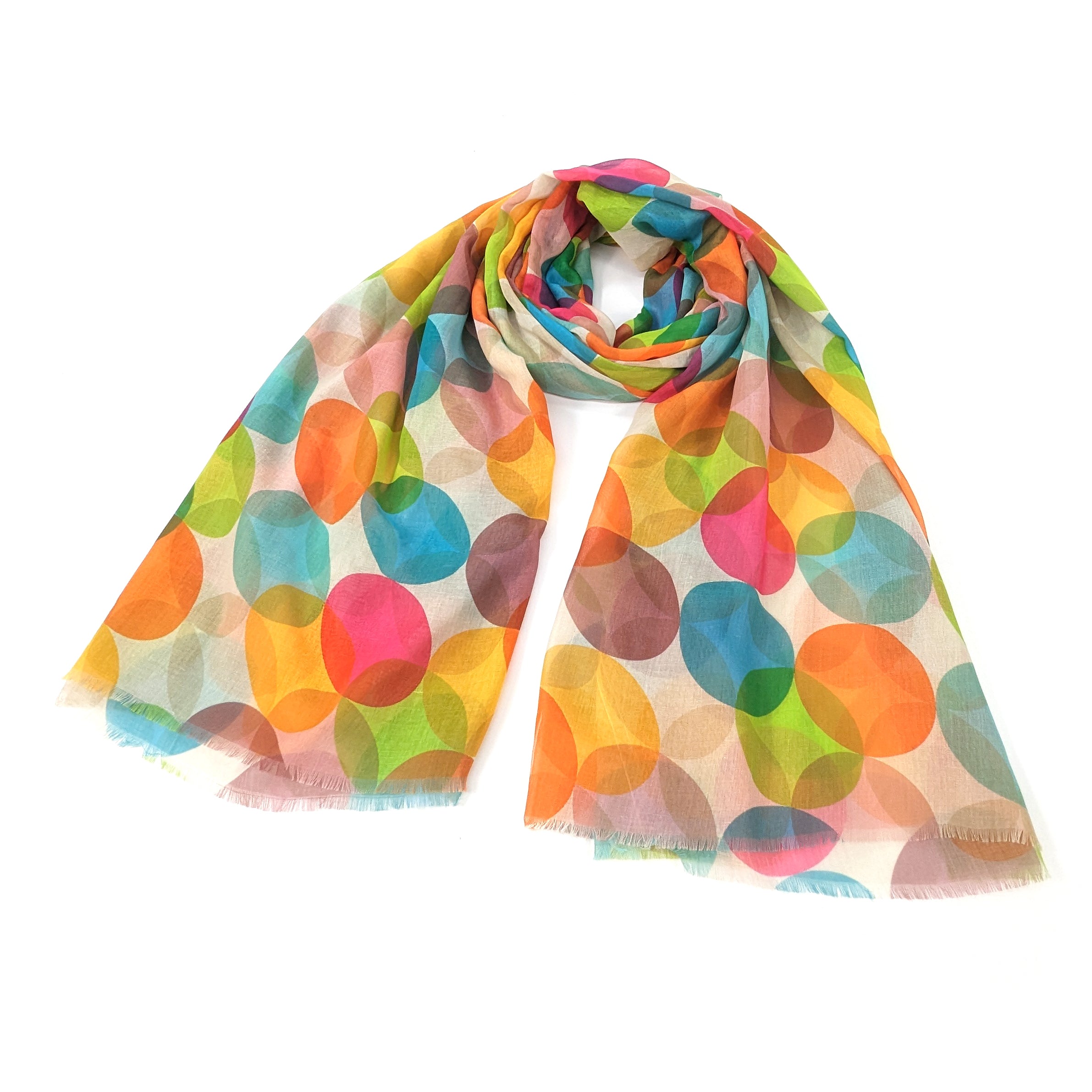 Mingling Circles Scarf - Sunrise Meadow (50x180cm)