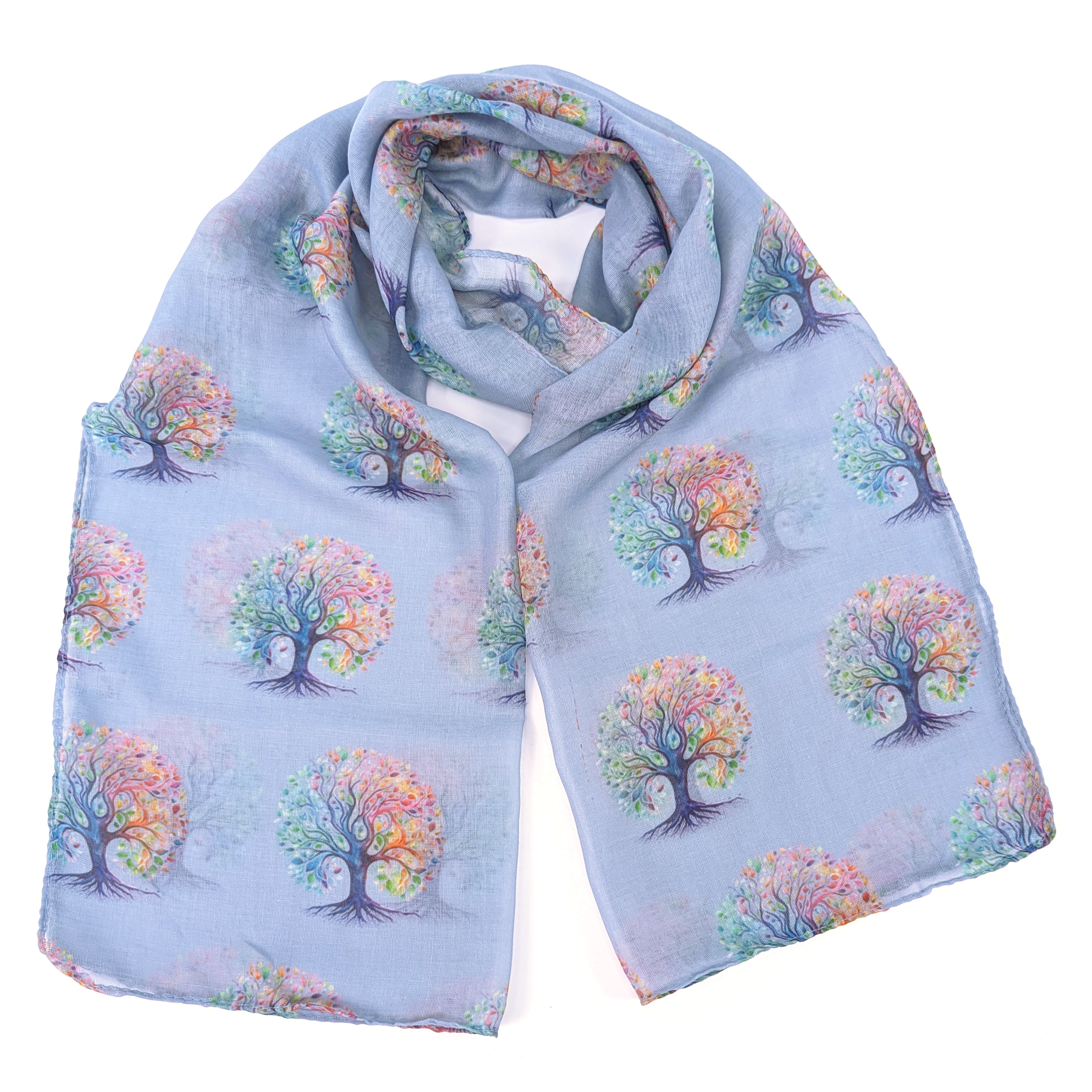 Rainbow Tree of Life Scarf - Exclusive Design (50x180cm)