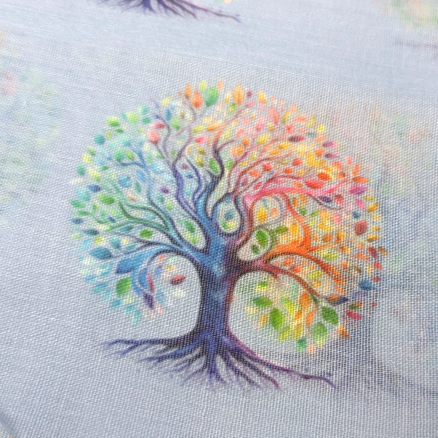 Rainbow Tree of Life Scarf - (50x180cm)