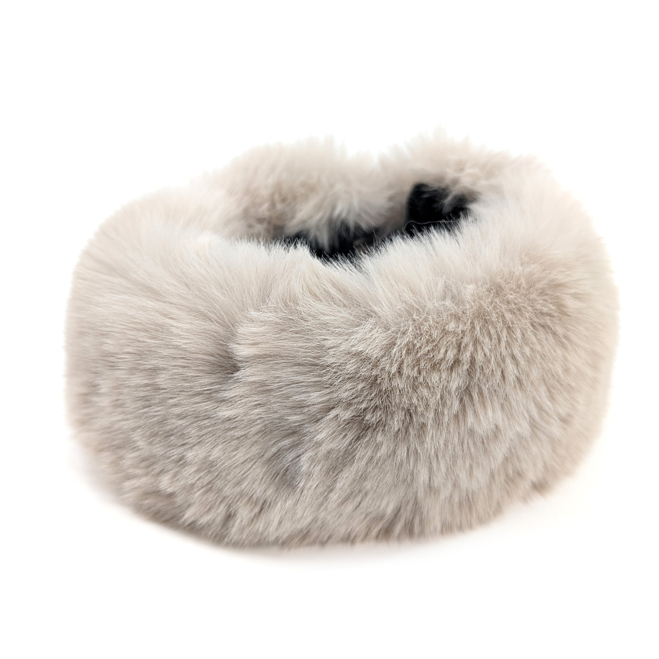 Faux Fur Head Band & Snood - Cream