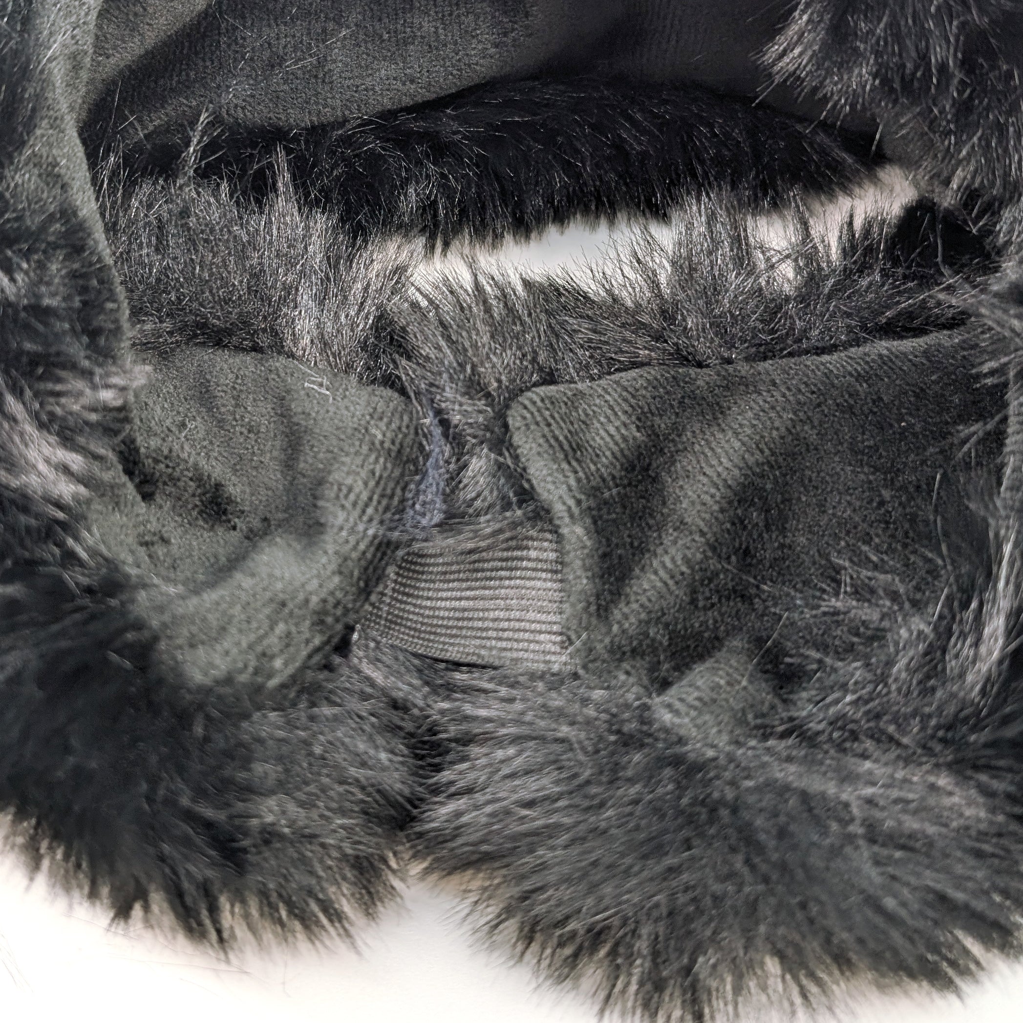 Faux Fur Head Band & Snood - Black