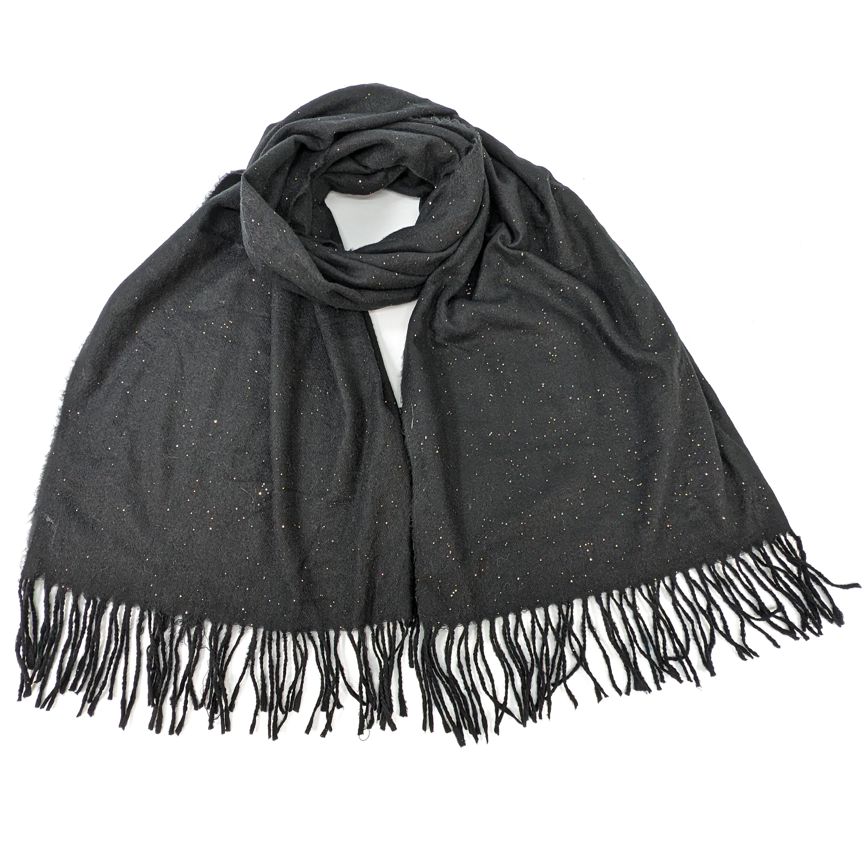 Sparkly Petra Pashmina Scarf (70x180cm) - Black