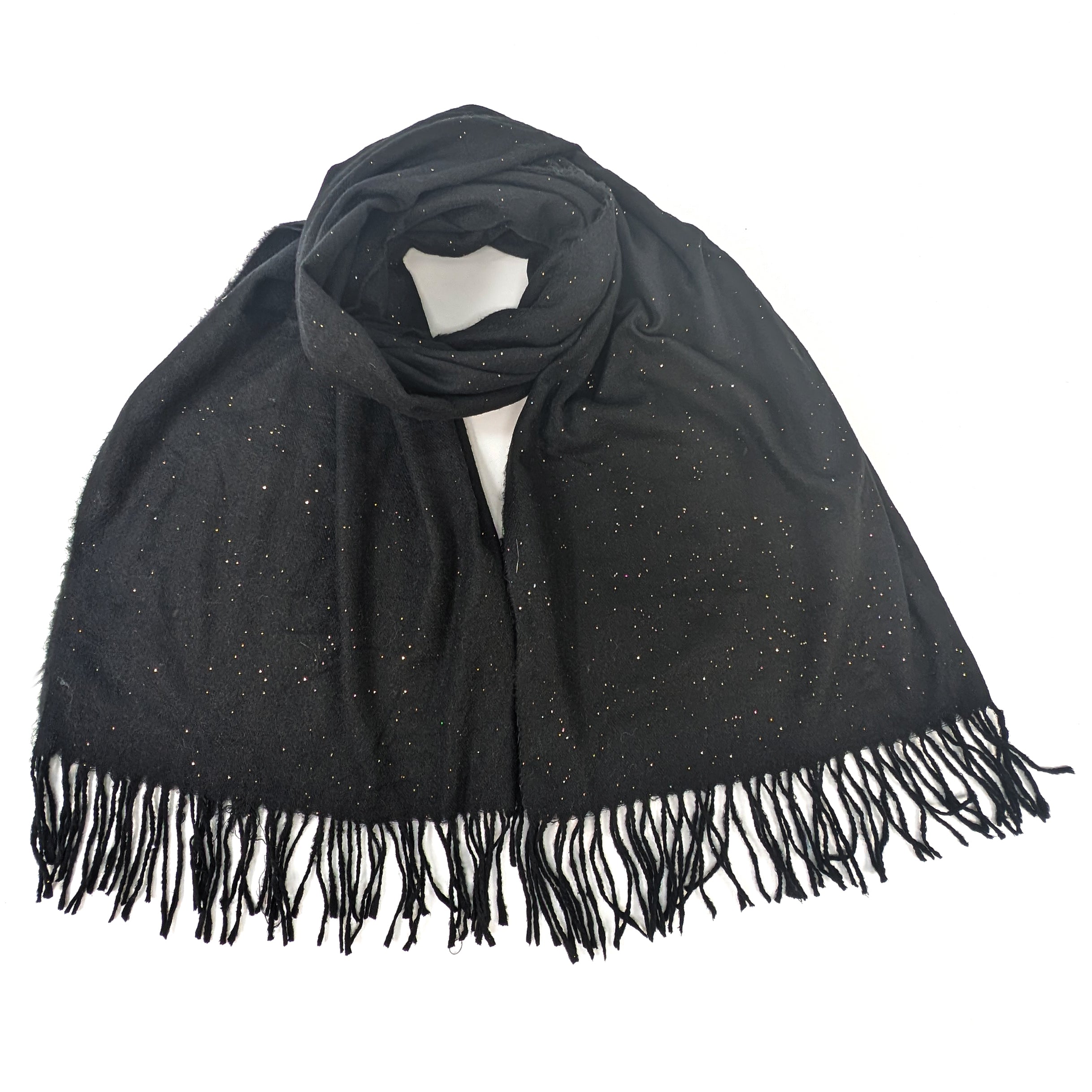 Sparkly Petra Pashmina Scarf (70x180cm) - Black