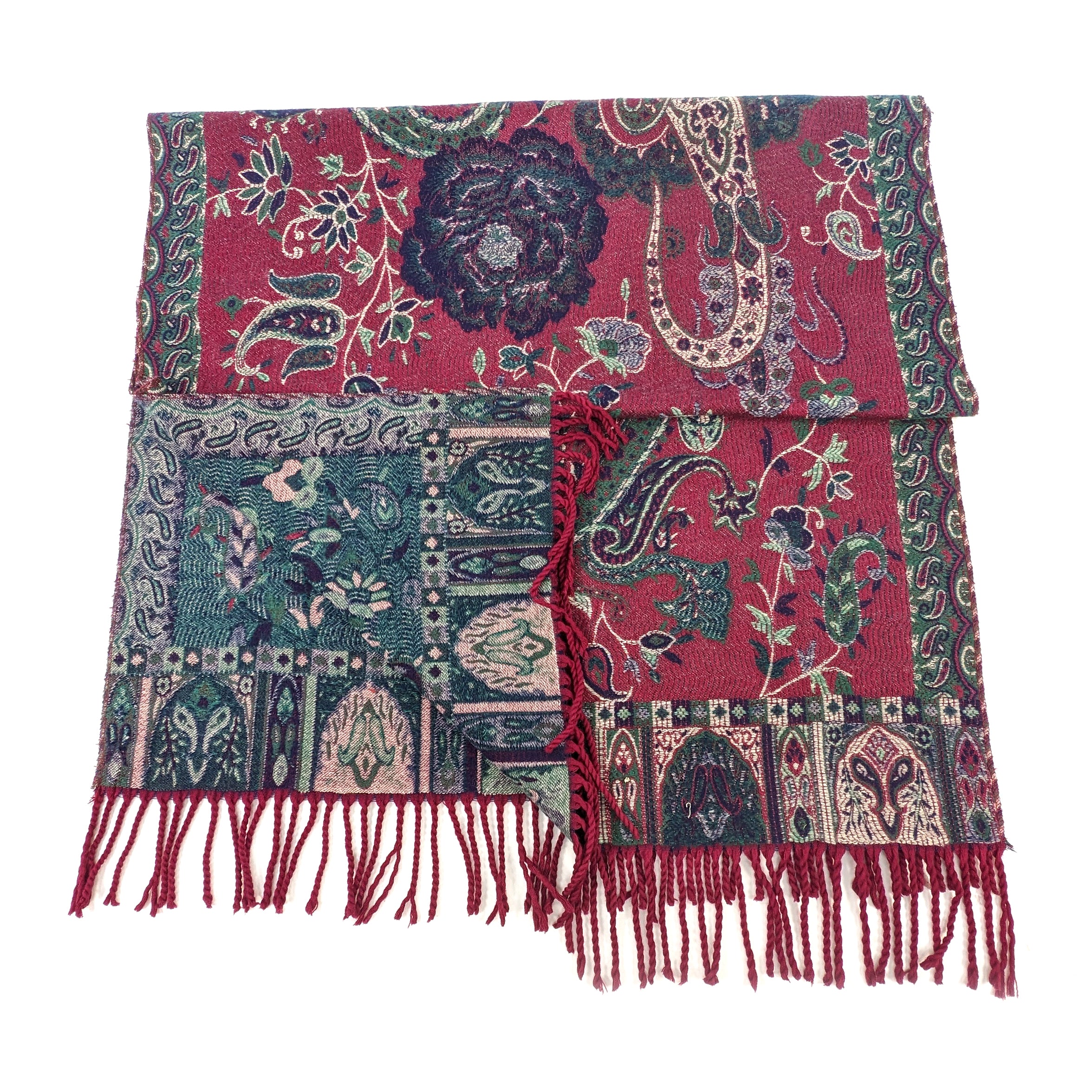 Avren - Persian Style Pashmina (65x180cm) - Maroon