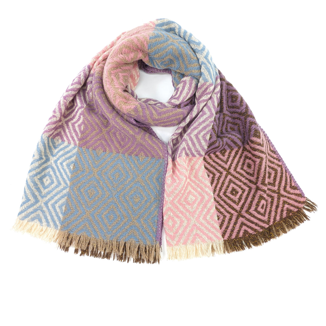 Nevsha Nevsha - Sparkling Diamonds Blanket Scarf (65x180cm) - Pink/Purples ...