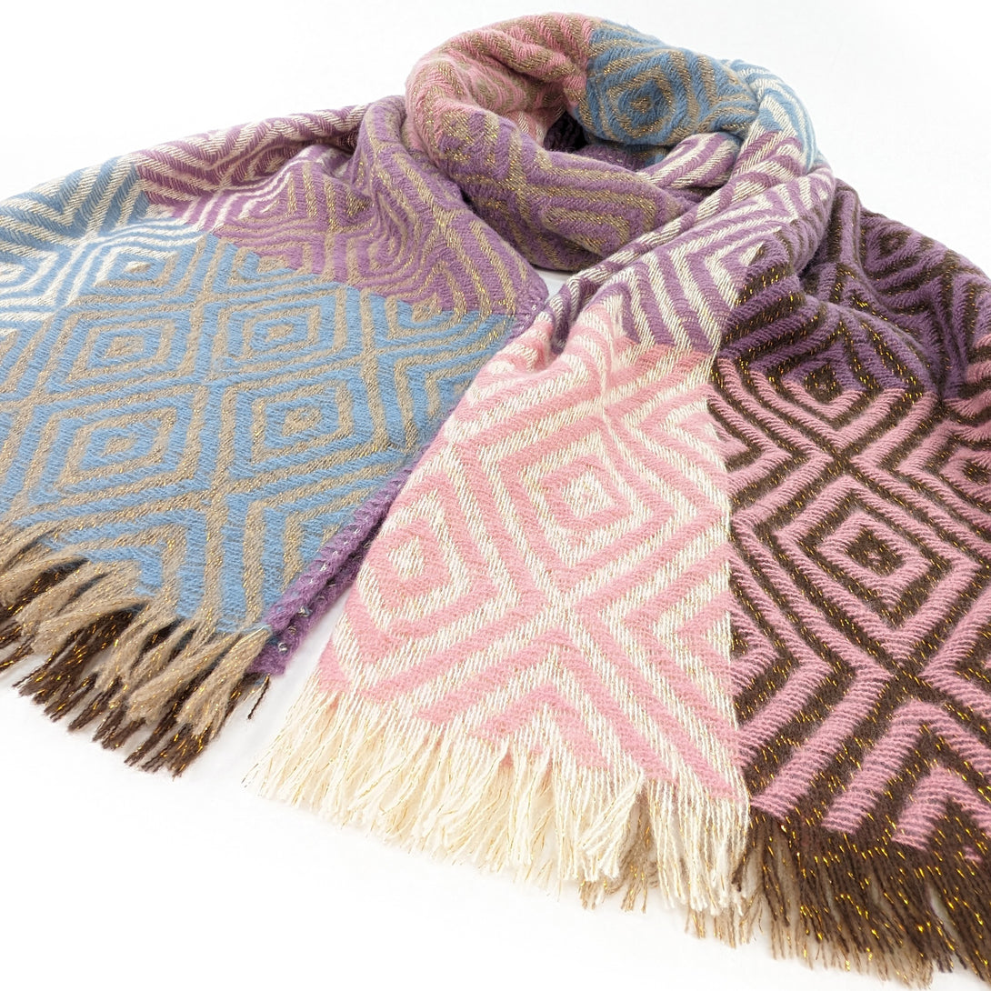 Nevsha Nevsha - Sparkling Diamonds Blanket Scarf (65x180cm) - Pink/Purples ...