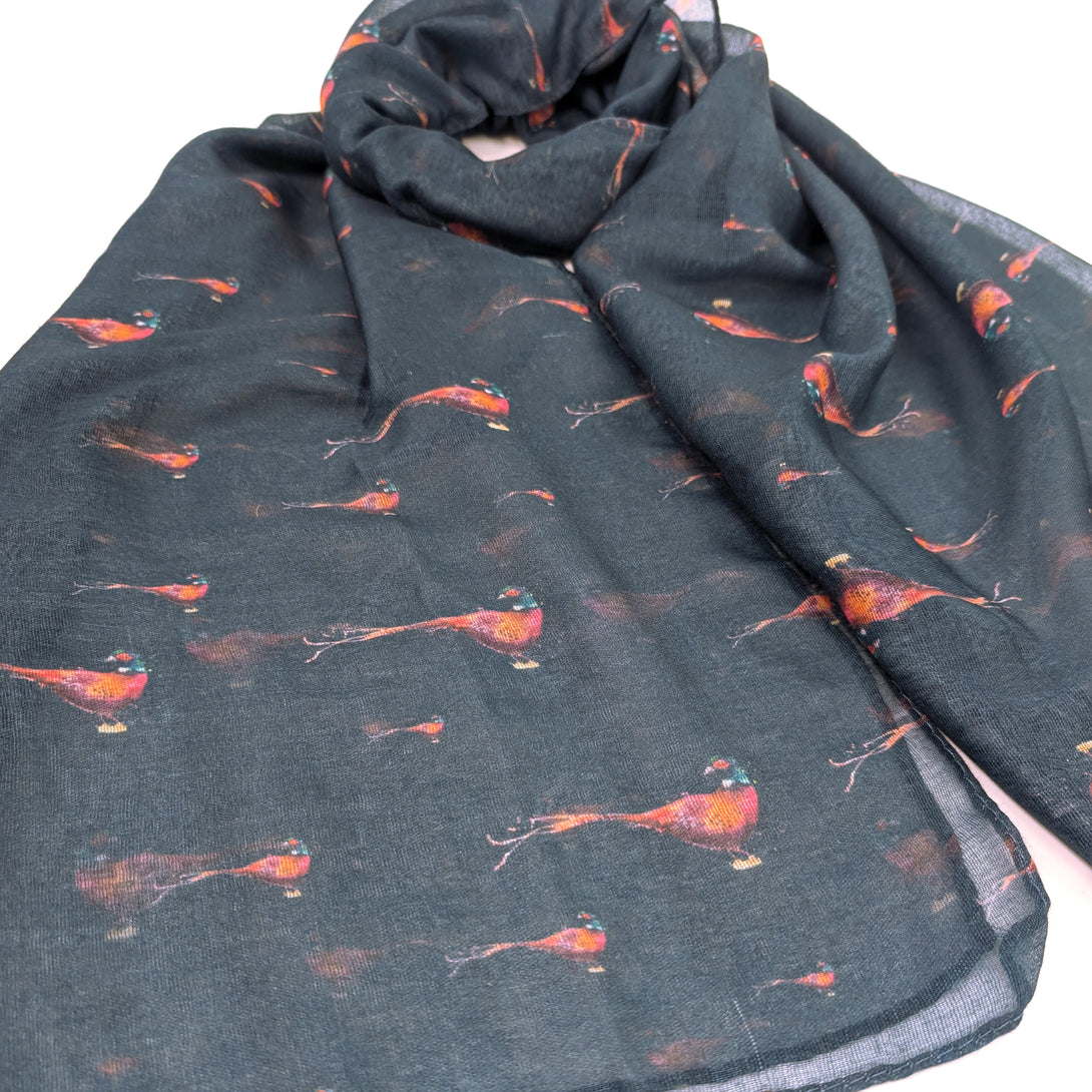 Regal Pheasant Scarf (70x180cm) - Exclusive Design
