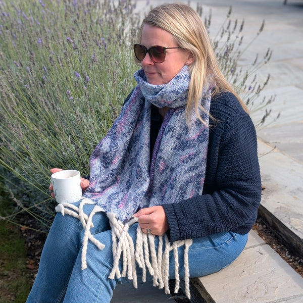 Alila - Extra Thick Animal Print Scarf (40x180cm) - Purple