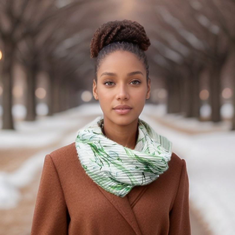 Snowdrop Magnetic Neck Scarf - Exclusive Design