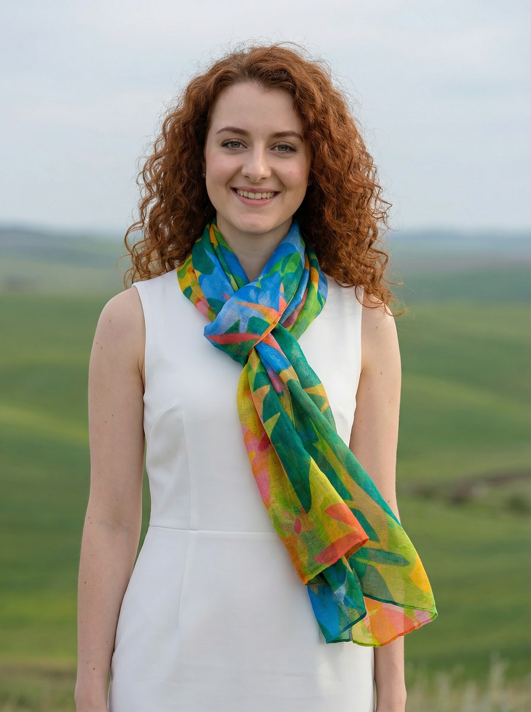 Tropical Trees Scarf (50x180cm) - Exclusive Design – thescarfgiraffe