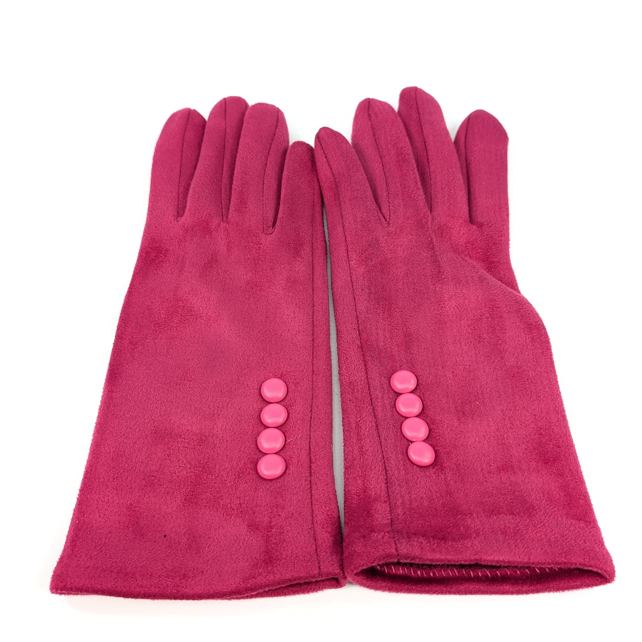 Bright Colour Gloves - Pink