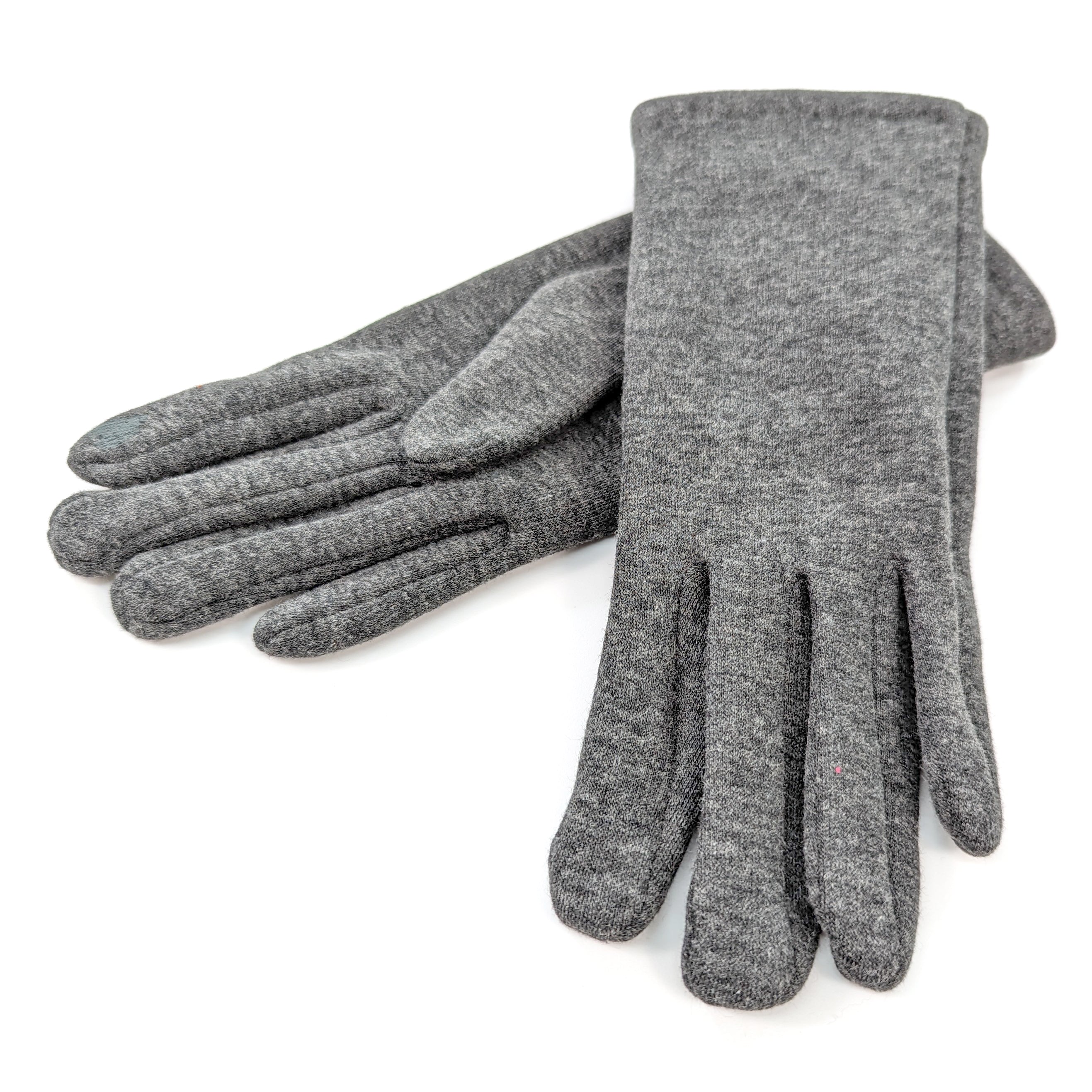 Faux Fur Two in One Gloves - Grey