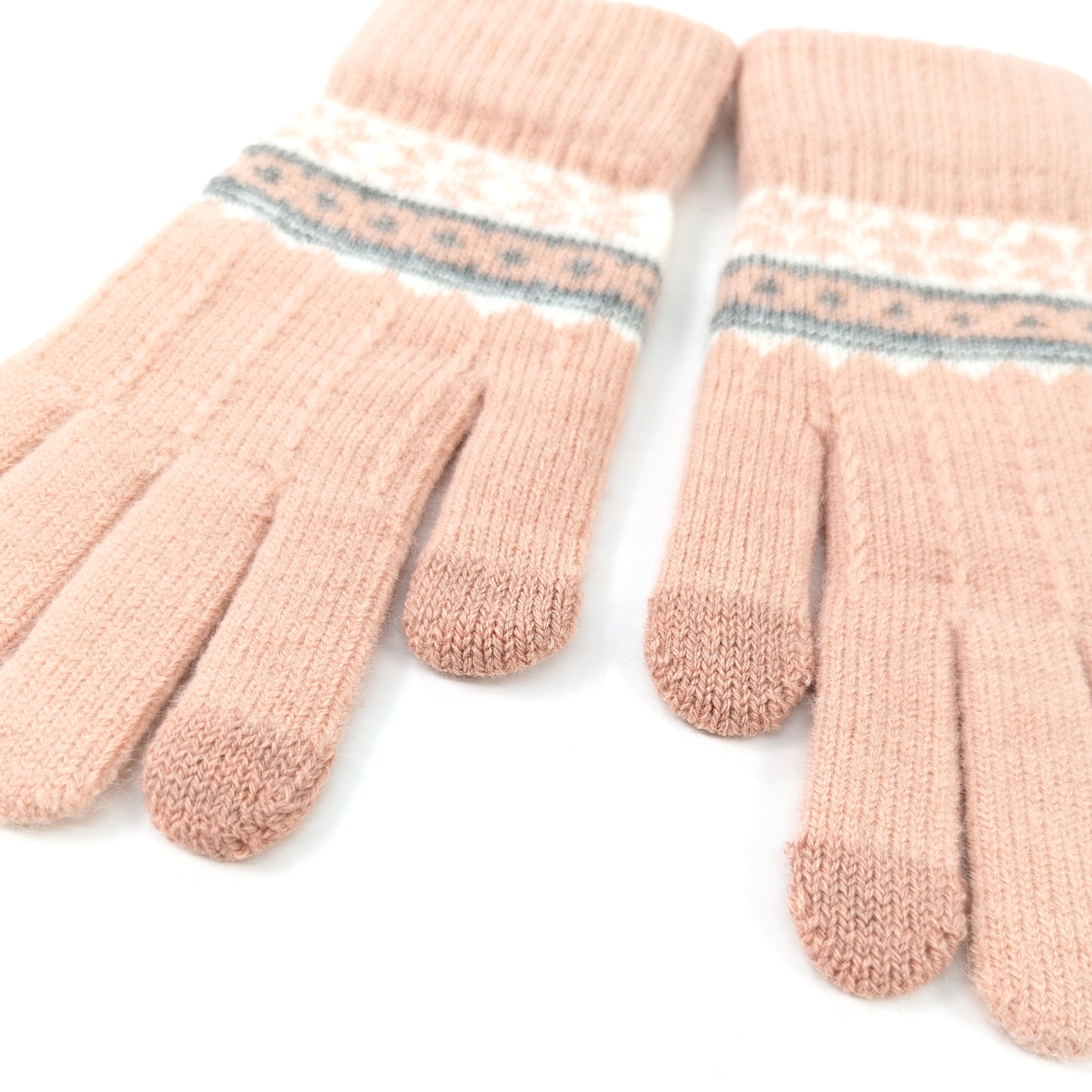 Nordic Style Gloves - Pink