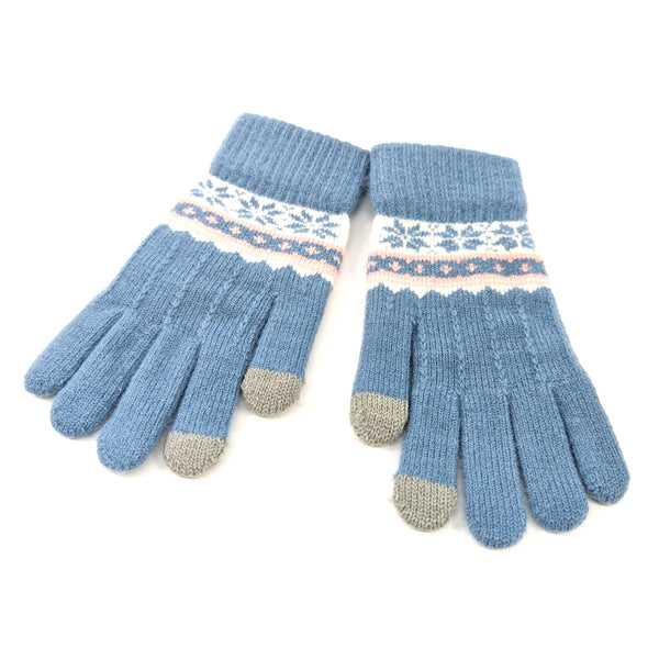 Nordic Style Gloves - Blue