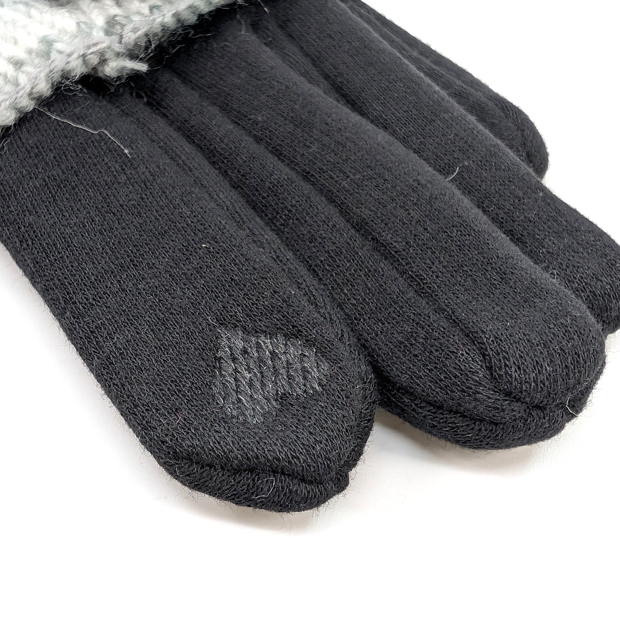 Multi Striped Two in One Gloves - Snowy Charcoal